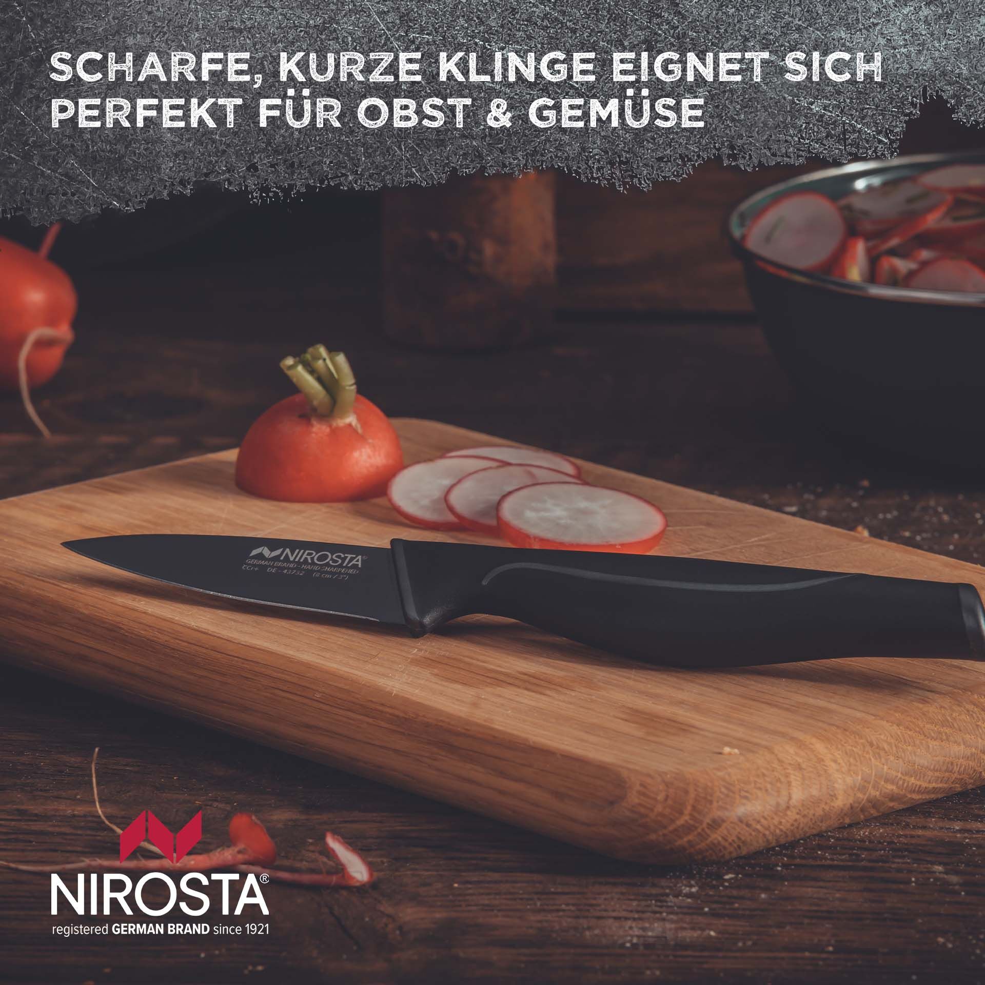 Gemüsemesser Wave, 9cm Klinge