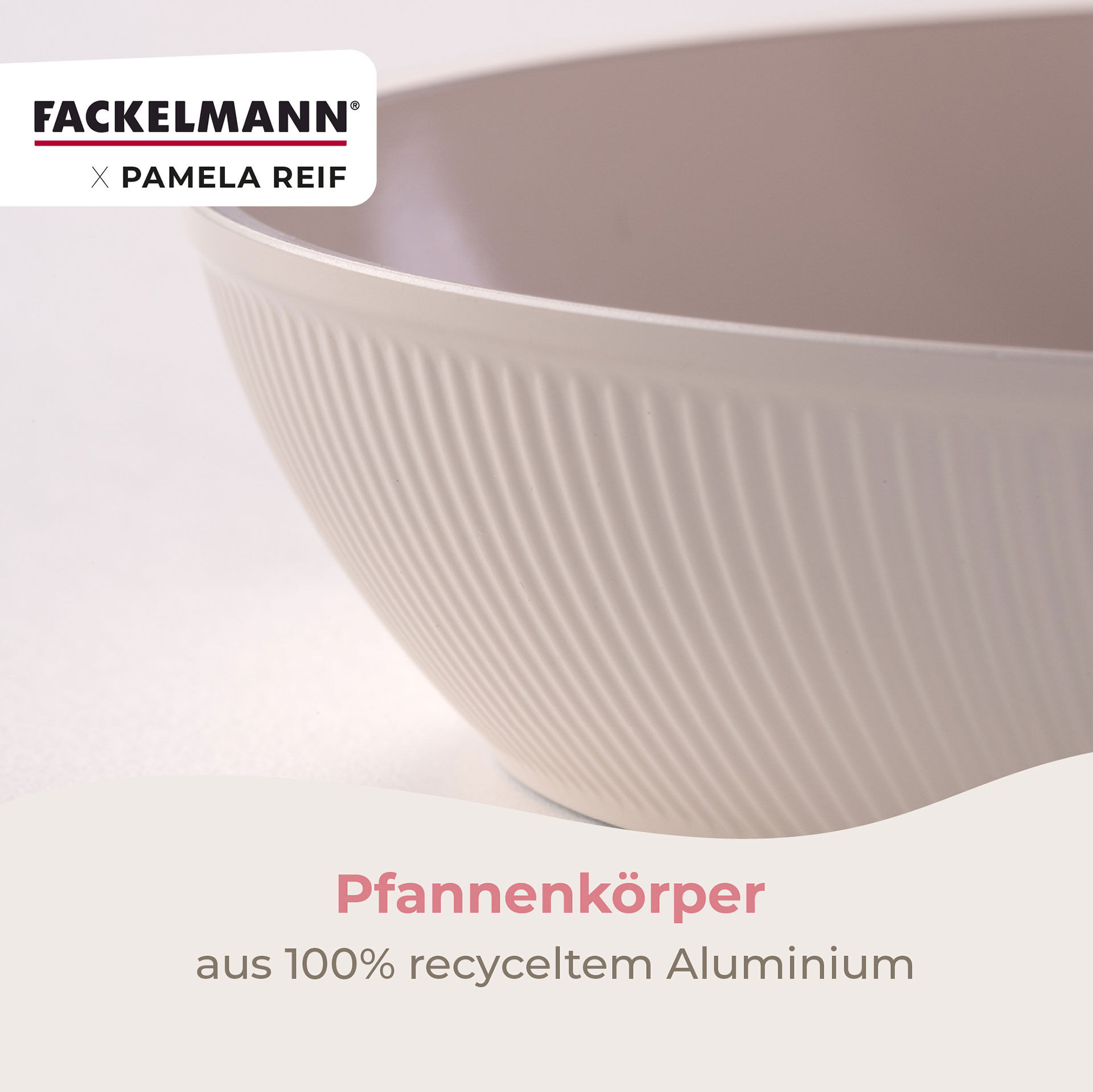 Pamela Reif Bratpfannen-Set, Keramik, Soft-Touch-Griff, 3-tlg.