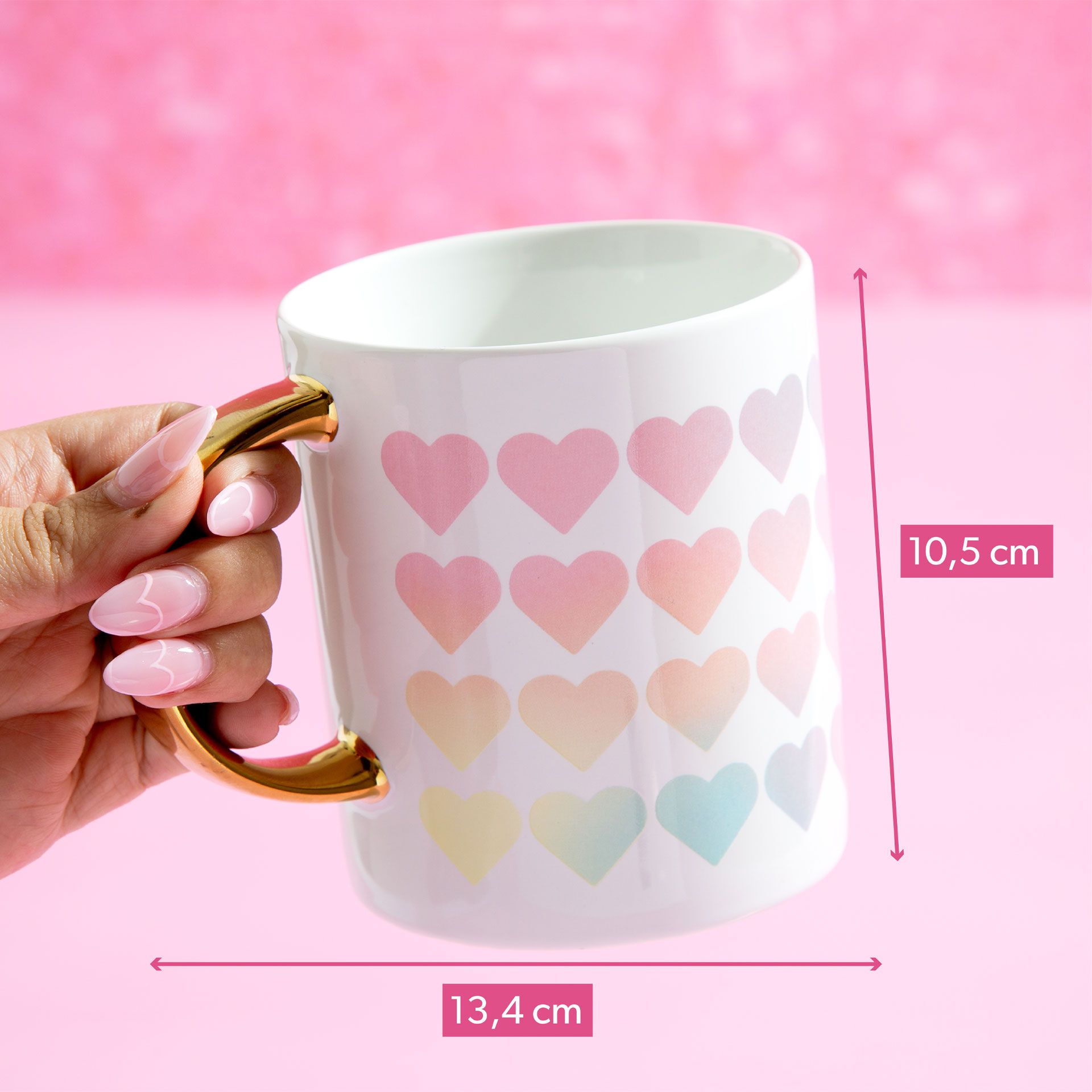 Tasse "Herzen", 450ml