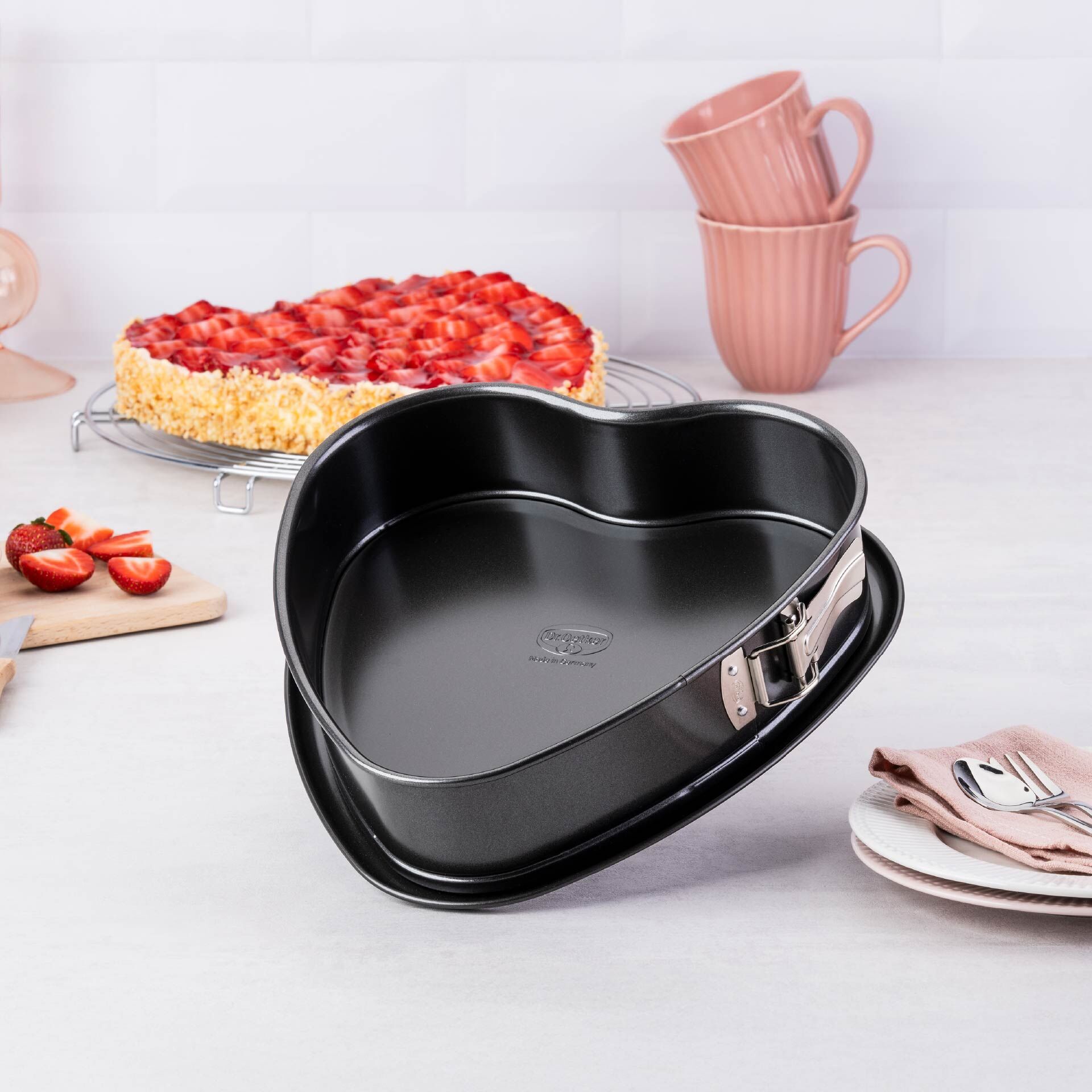 Springform Herz mit Auslaufschutz Classic, 28x27cm