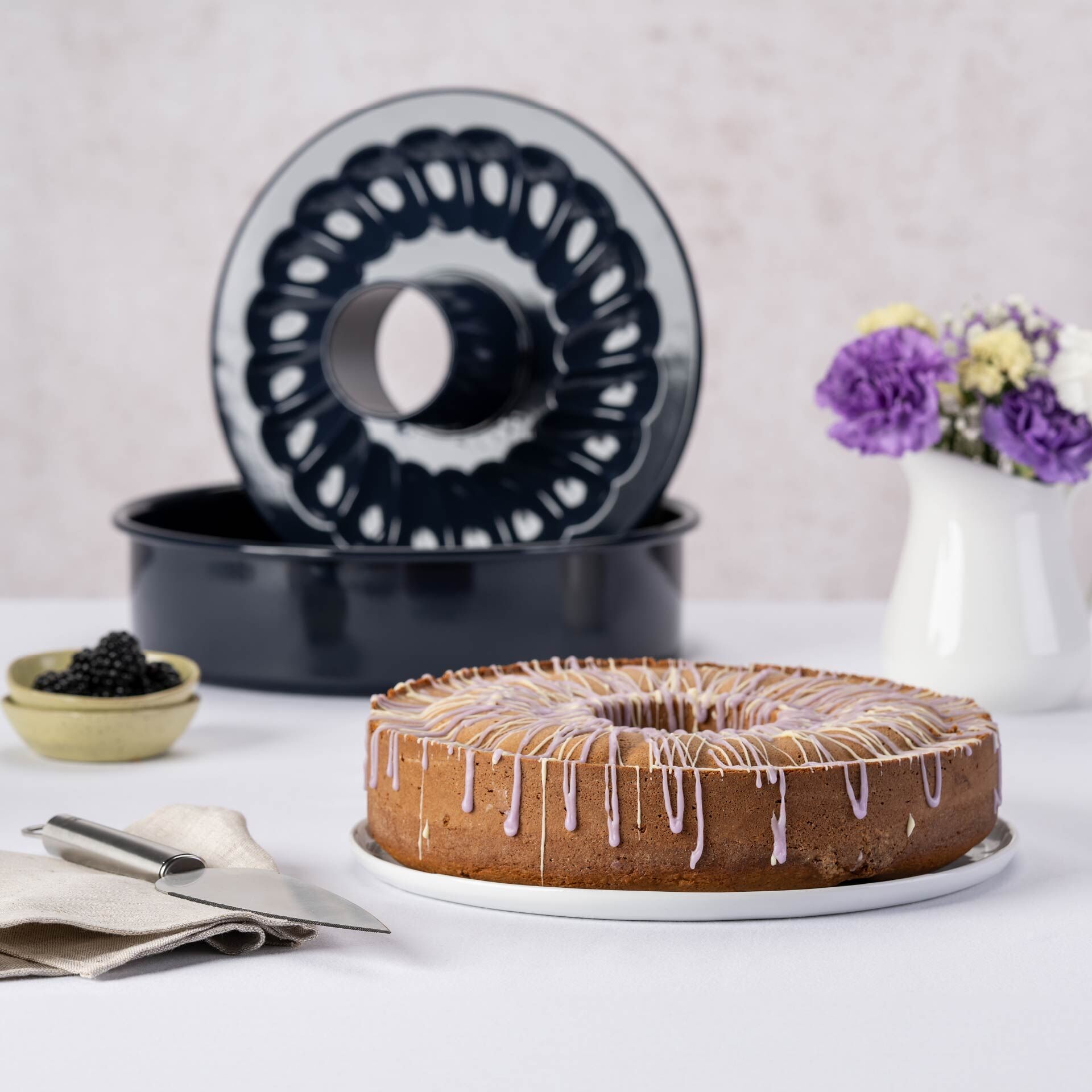 Backform mit Flach- und Rohrboden Back-Liebe Emaille, Ø28cm