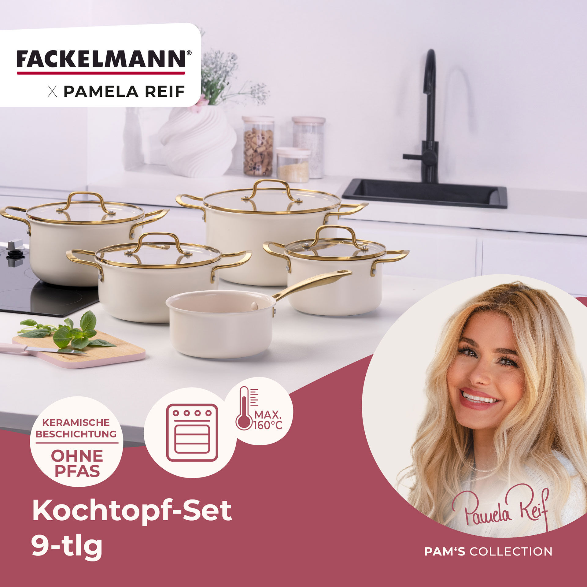 Pamela Reif Kochgeschirr-Set Signature, 9-teilig