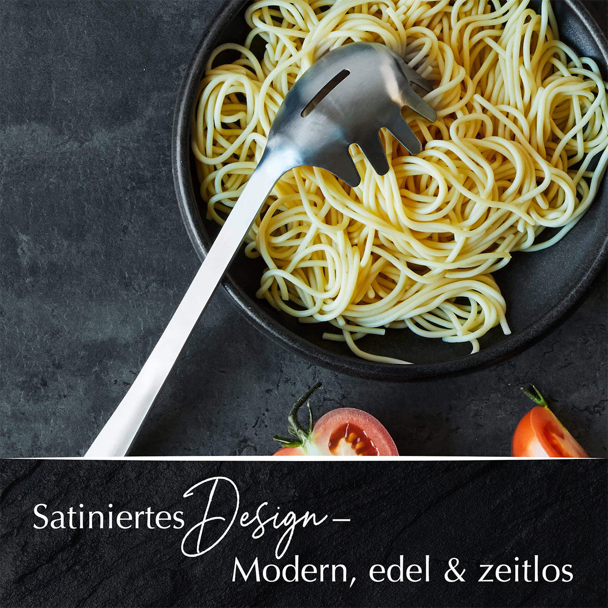 Spaghettilöffel Satin, 31cm, Edelstahl