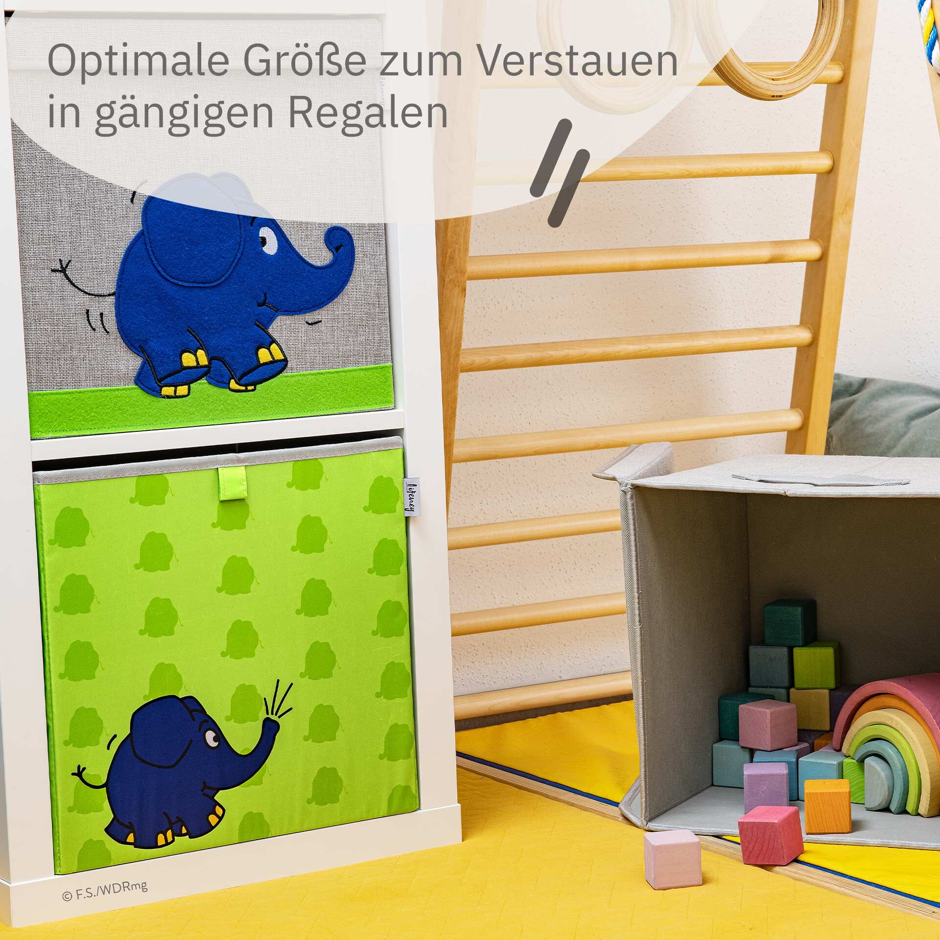 Aufbewahrungsbox DieMaus Elefant, grün