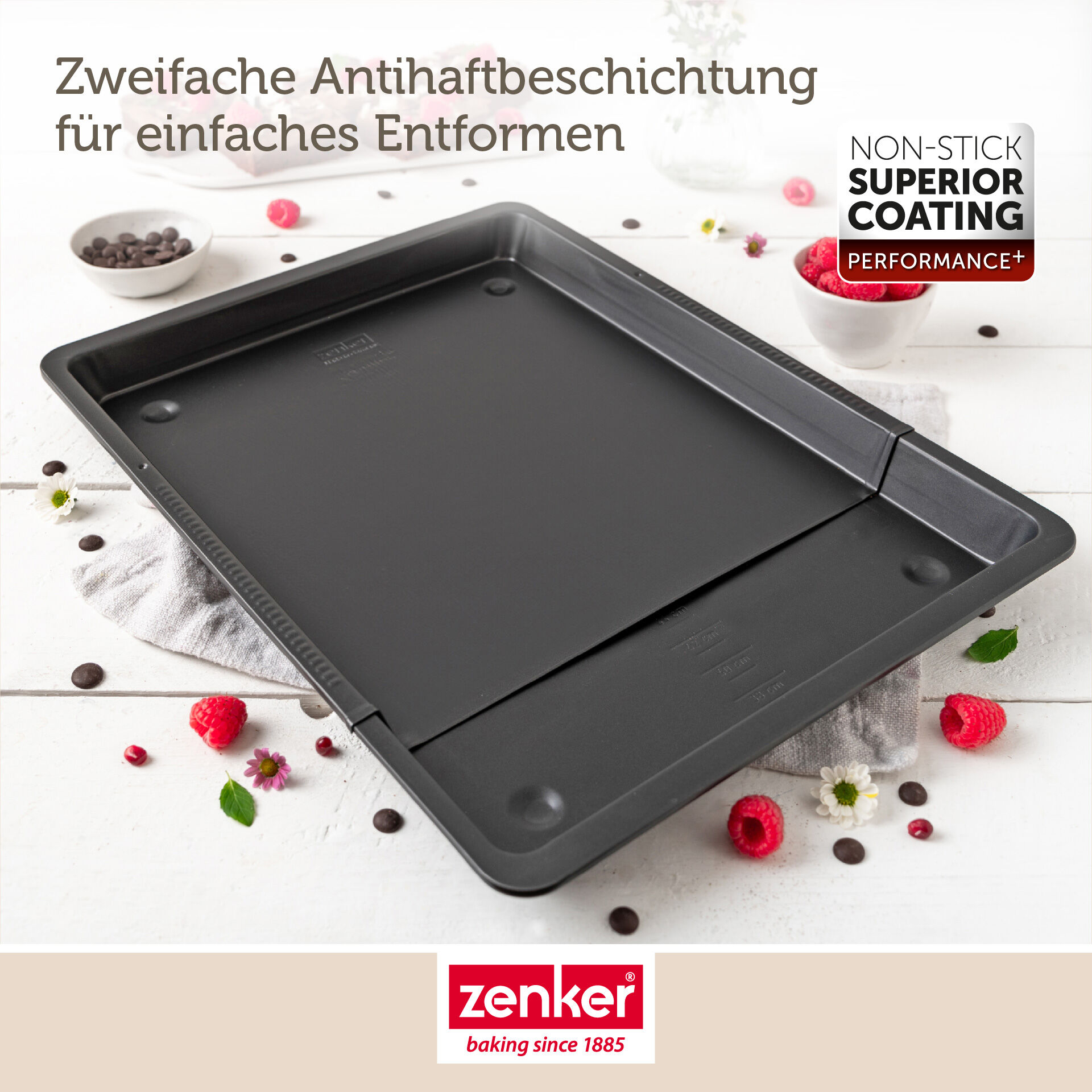 Backblech ausziehbar Perfect Black+, 37-52cm, hoch