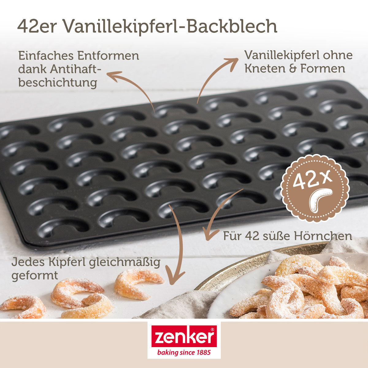 Vanillekipferl Backblech Special - Season, 42er | 7420
