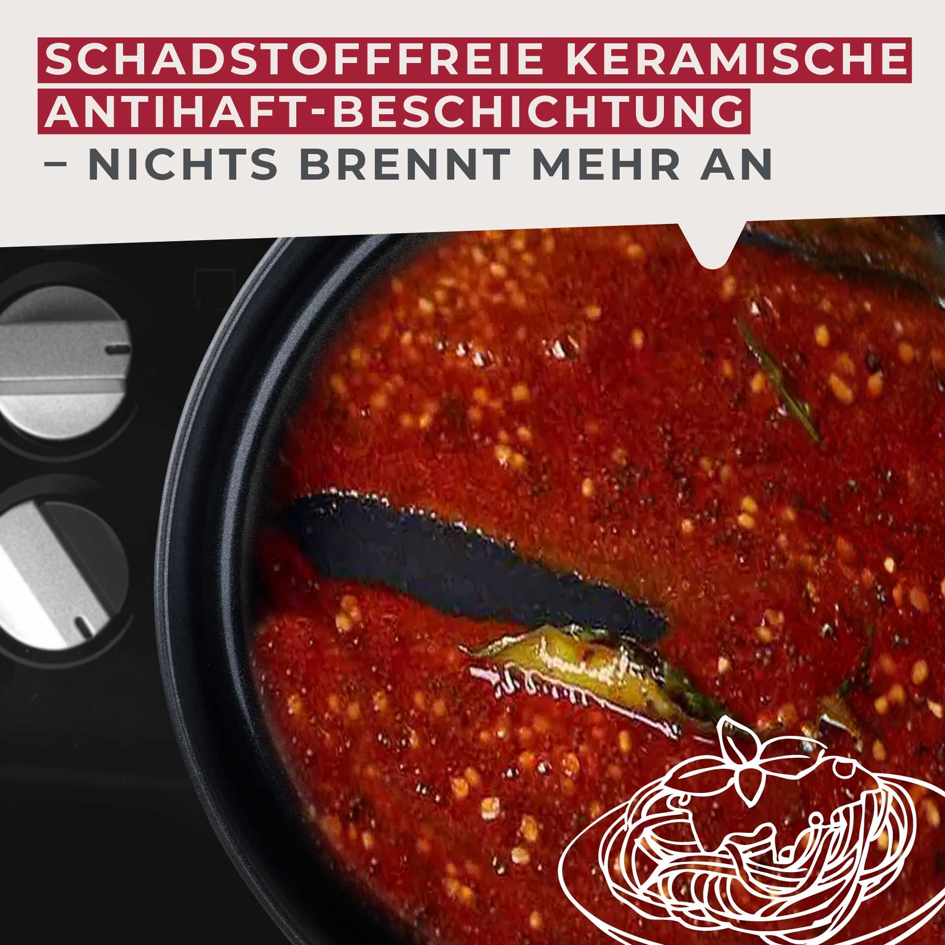 Kochtopf mit Stiel Statement, antihaft, Ø16cm