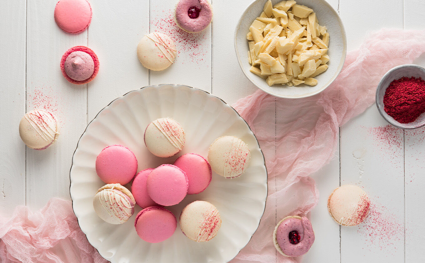 Himbeer-Macarons Himbeer-Macarons