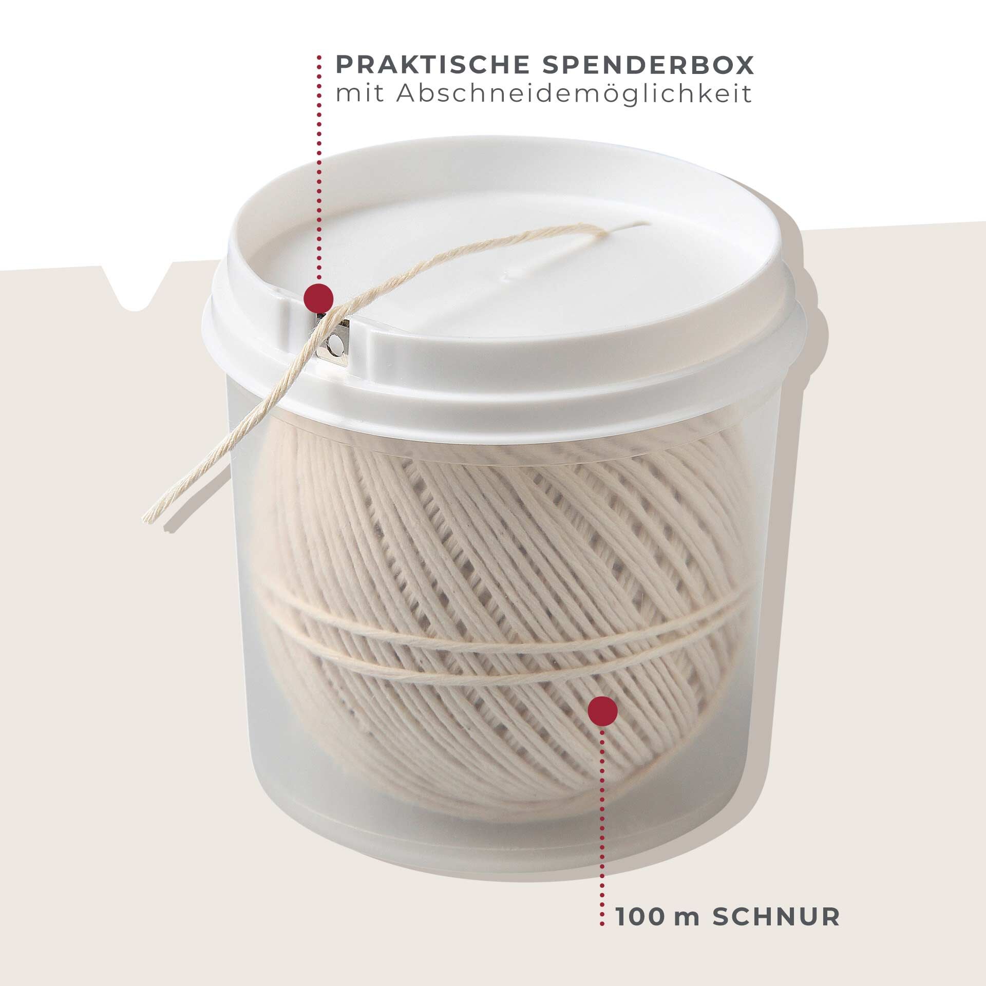 Grill-/Bratenschnur, 100m Dose