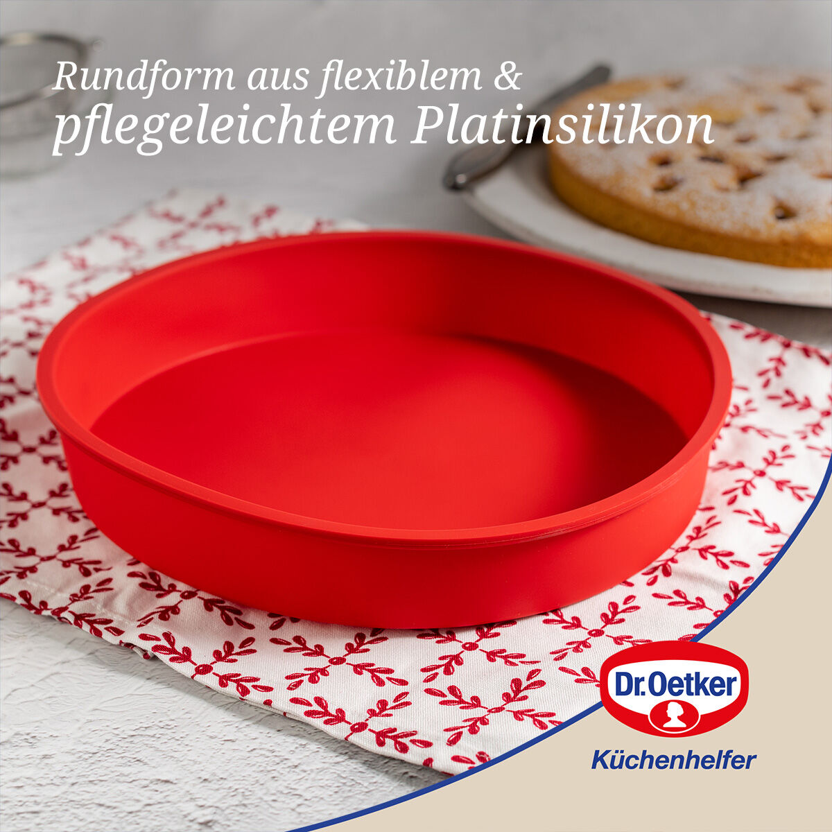 Backform rund Flexxibel Love, Ø26cm, Silikon