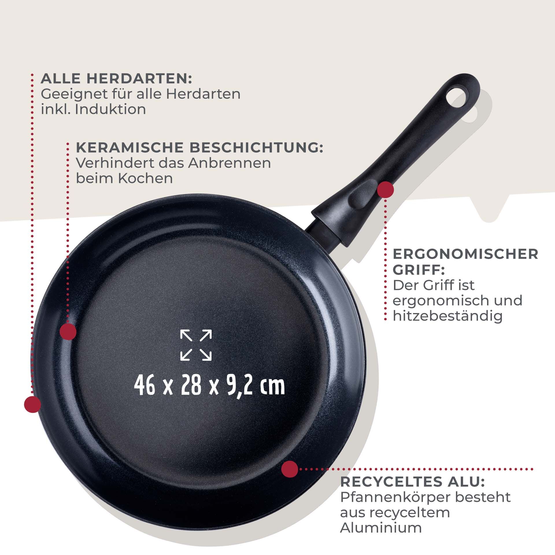 Bratpfanne Arcadalina, Keramik, antihaft, Ø28cm