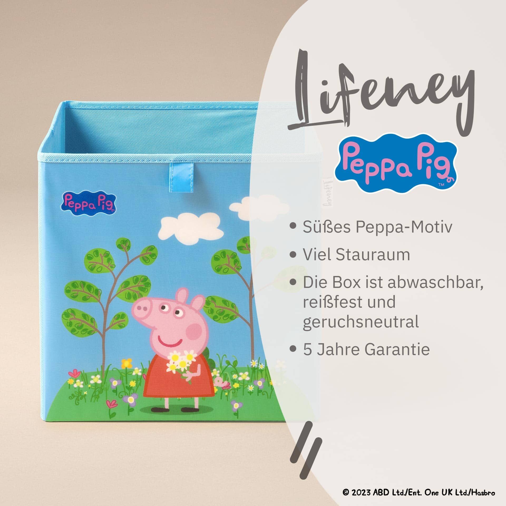 Aufbewahrungsbox Peppa Pig Blumenwiese, 30x30x30cm