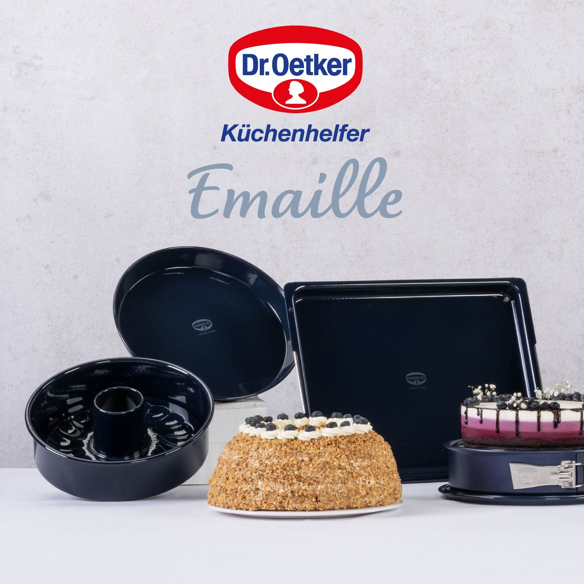 Backform mit Flach- und Rohrboden Back-Liebe Emaille, Ø26cm