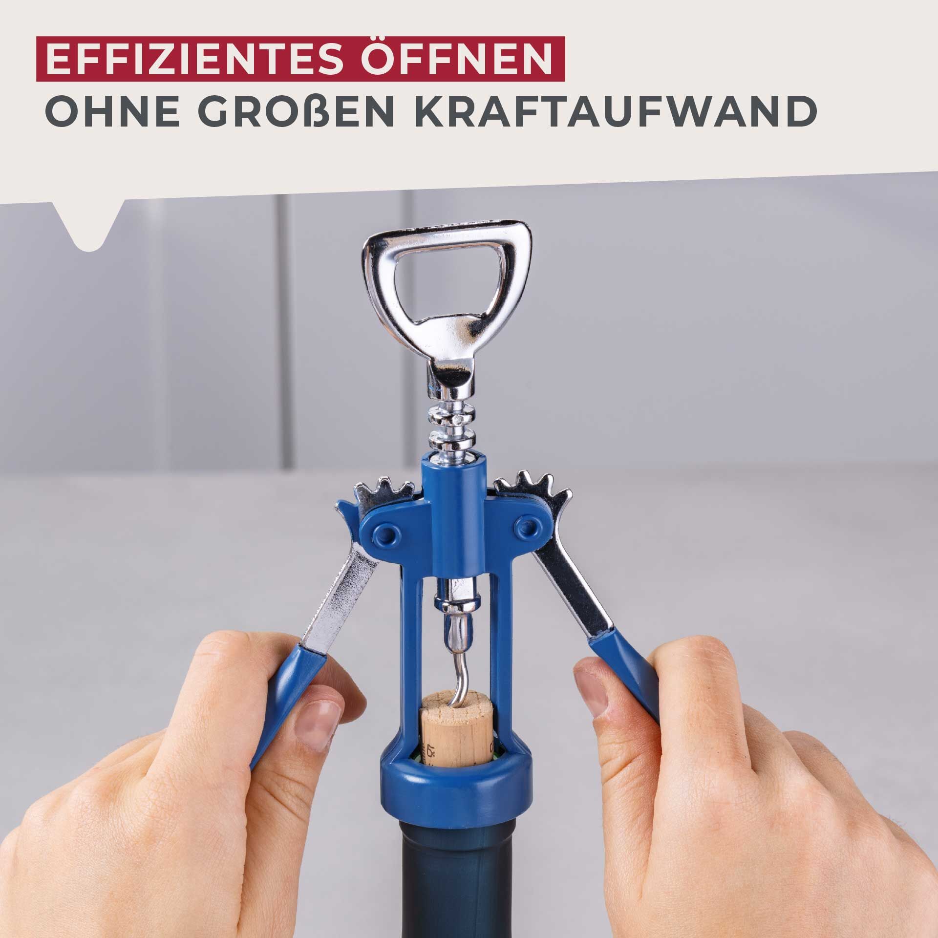 Hebelkorkenzieher Essential, blau