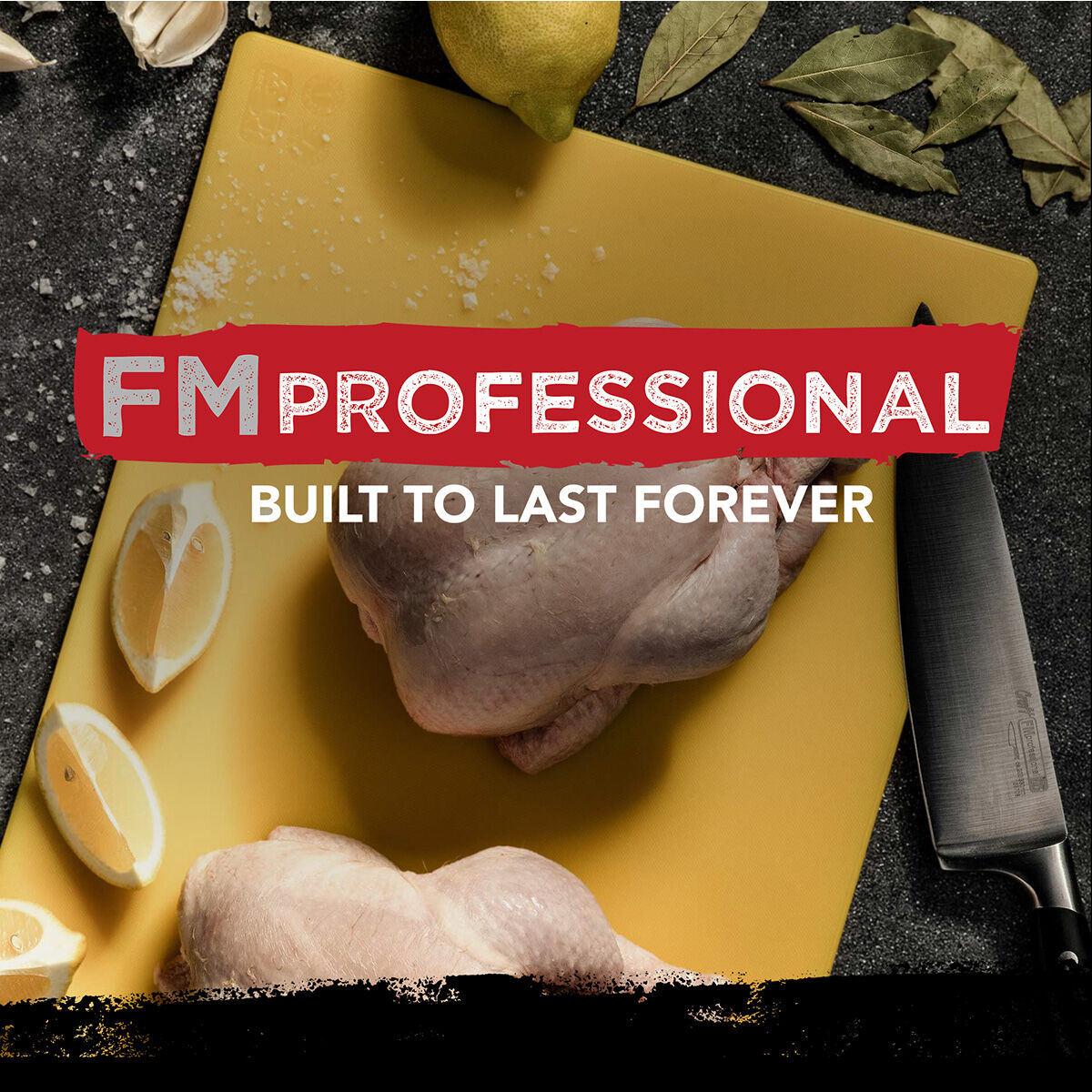 Schneidebrett HACCP für Geflügel, 45x30cm, gelb