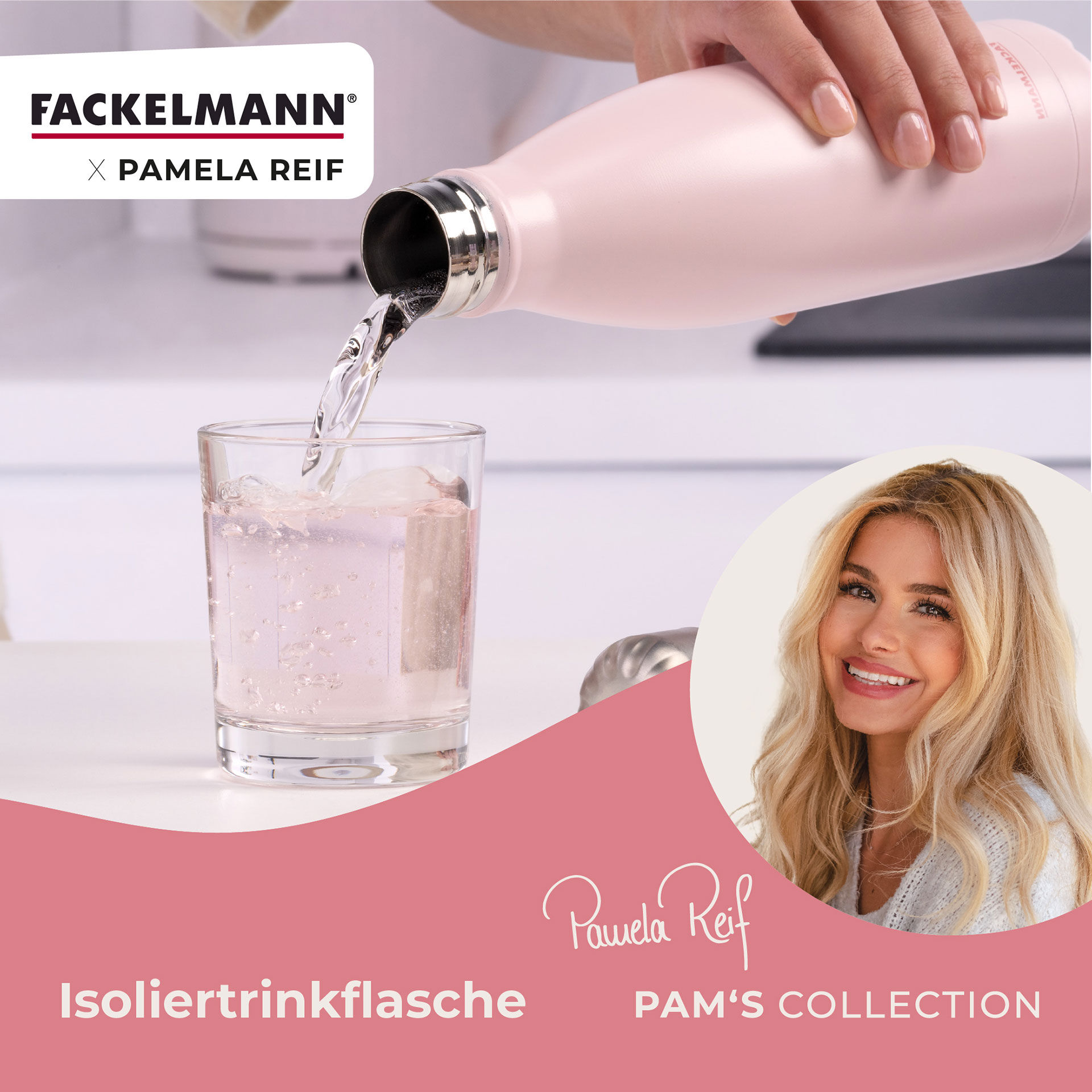 Pamela Reif Thermotrinkflasche Rosa, 500ml