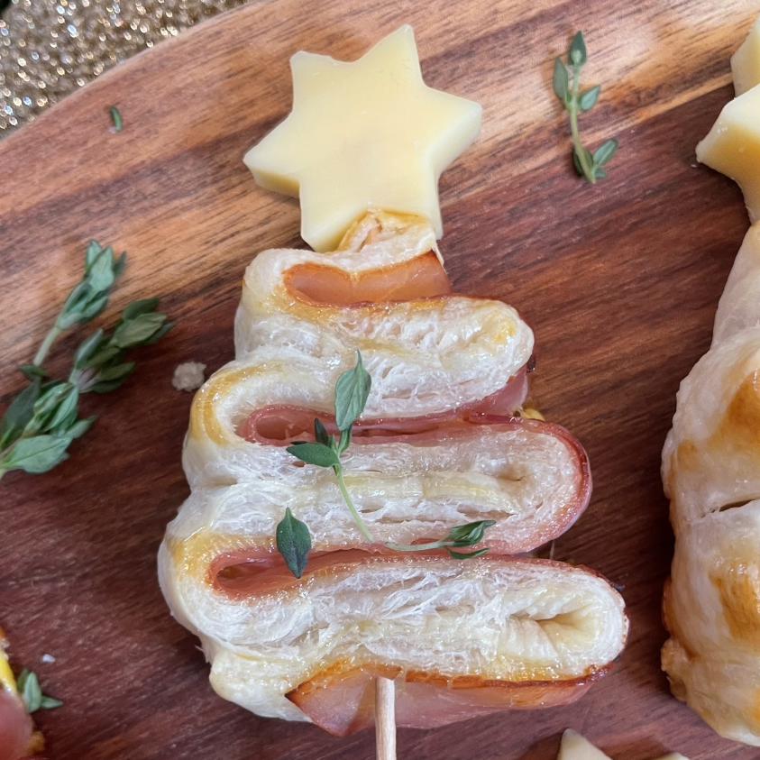 Blätterteig-Tannenbäume herzhaft