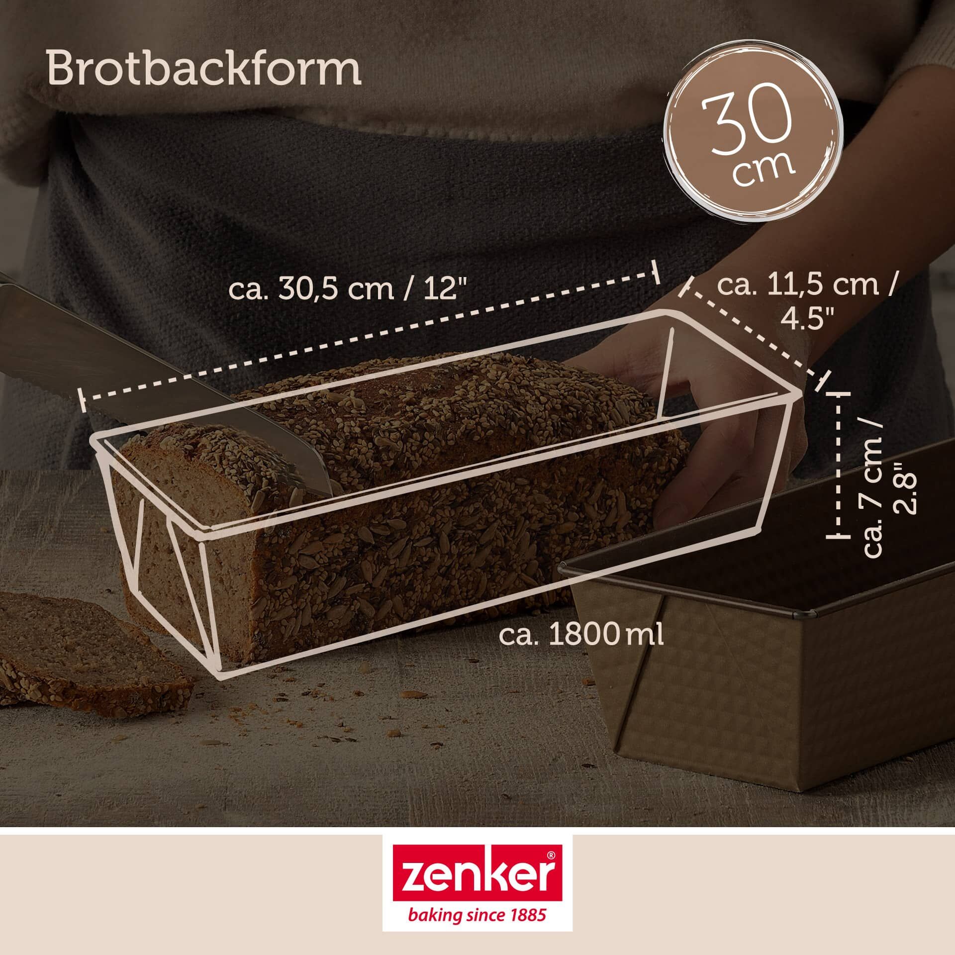 Brotbackform geriffelt Mojave Gold, 30,5cm