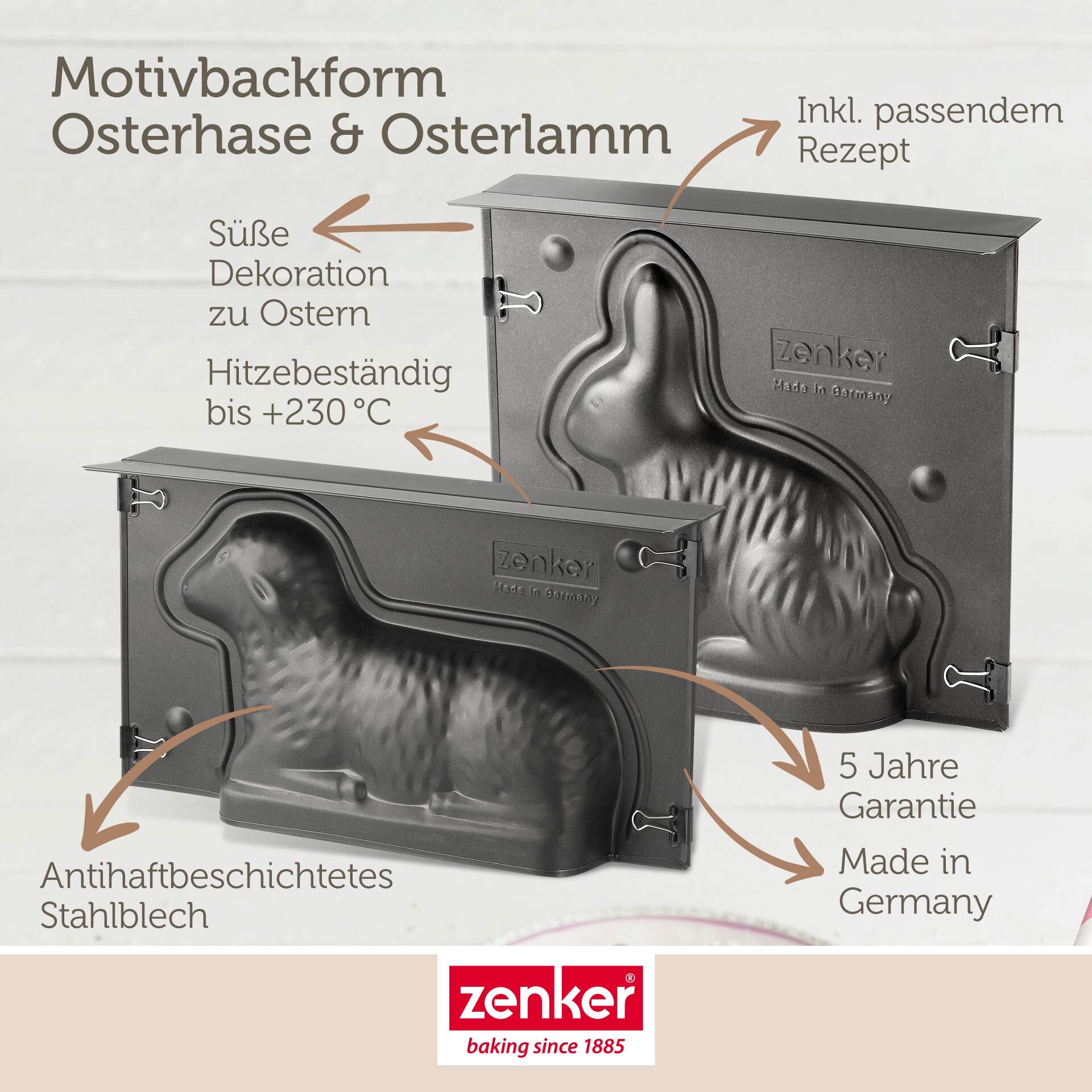 Backformen-Set "Hase und Lamm", 2-teilig