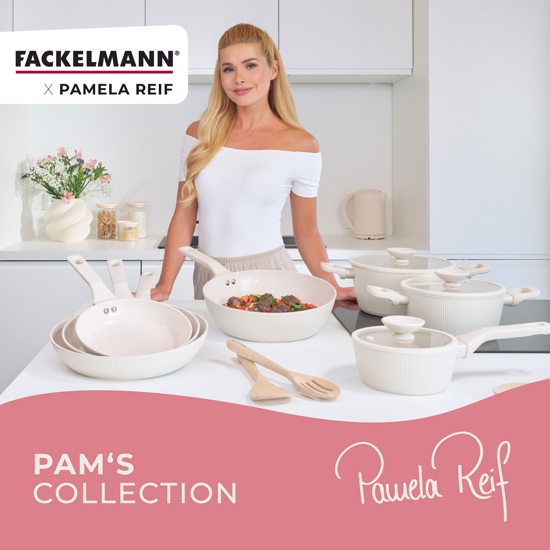Pamela Reif Kochtopf mit Deckel Shell, Ø24cm