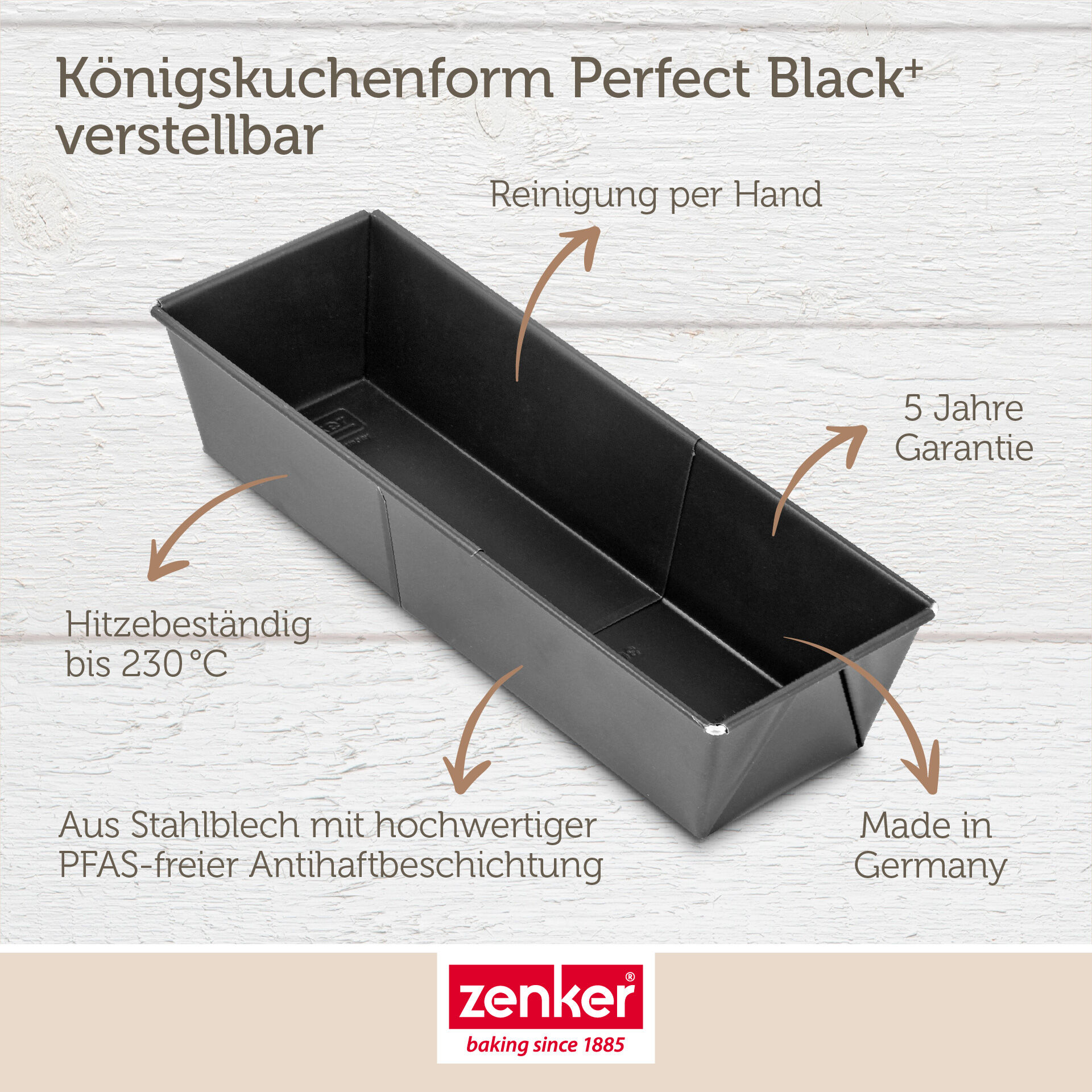 Kastenform ausziehbar Perfect Black+, 20-35cm