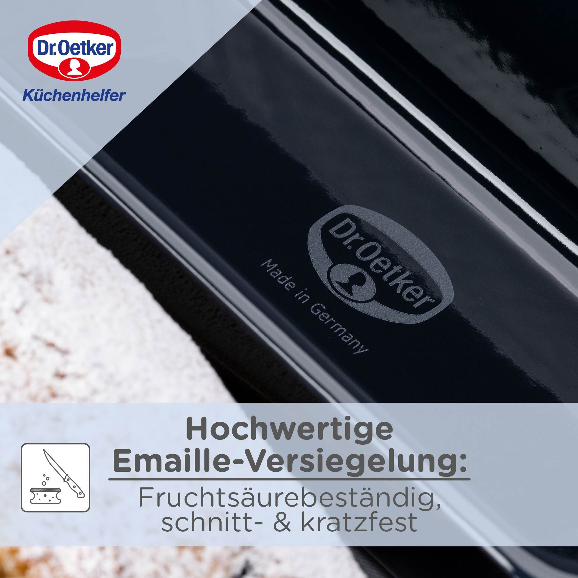 Kastenform Back-Liebe Emaille, 25cm