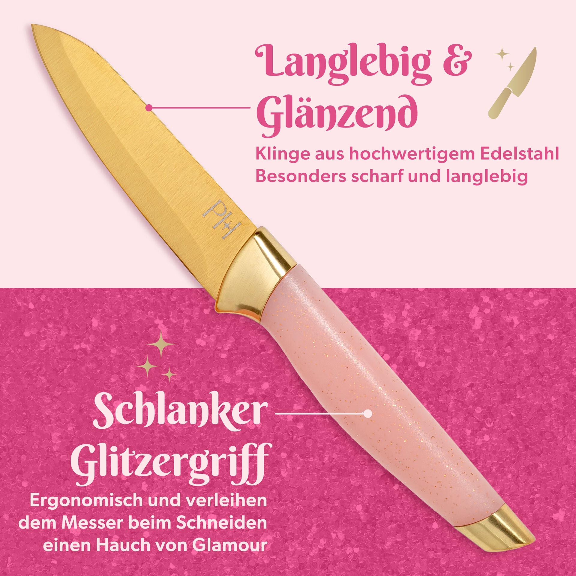 Küchenhelfer-Set inkl. Messer, Schere und Brett, 6-teilig