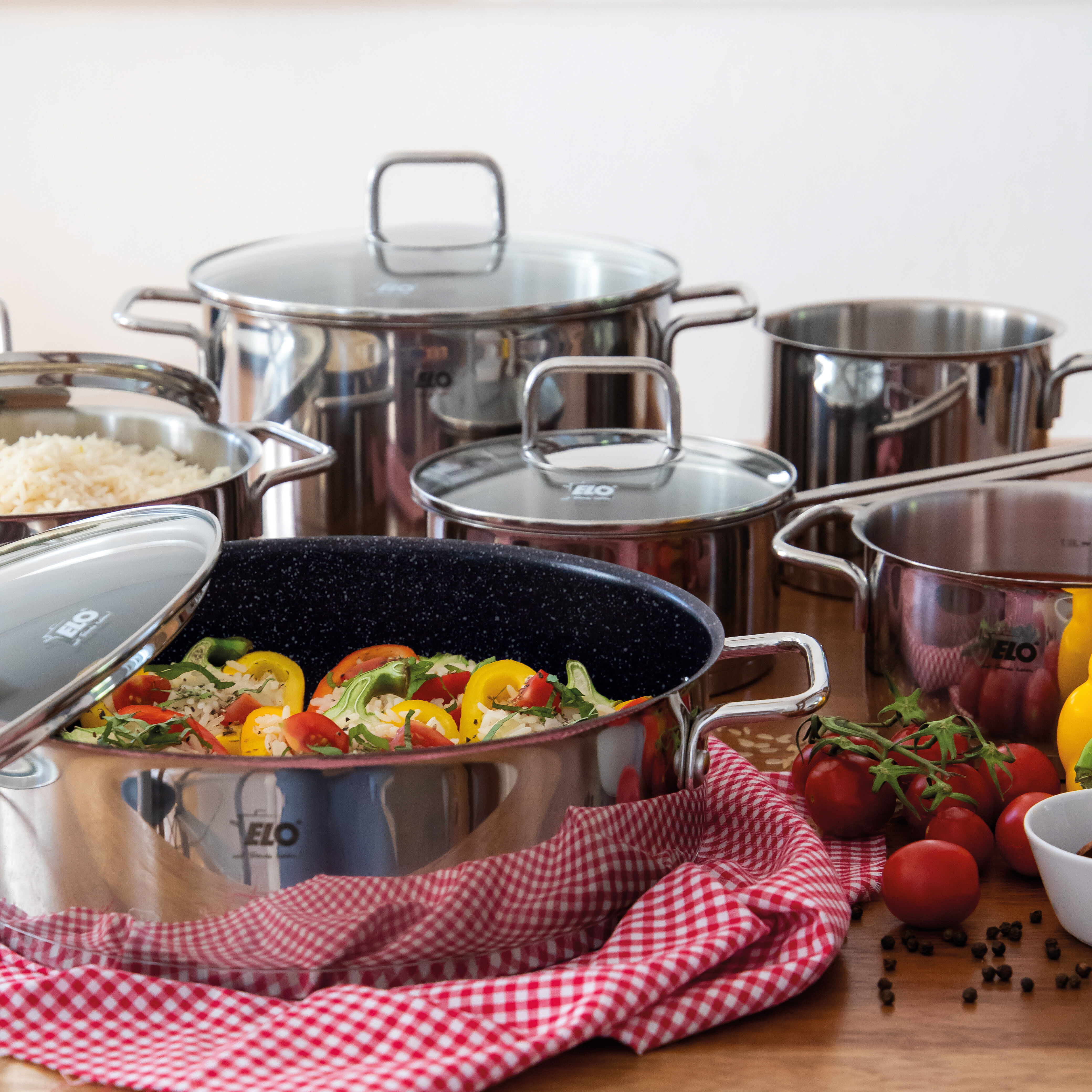 Servierpfanne Citrin mit Glasdeckel, Ø28cm