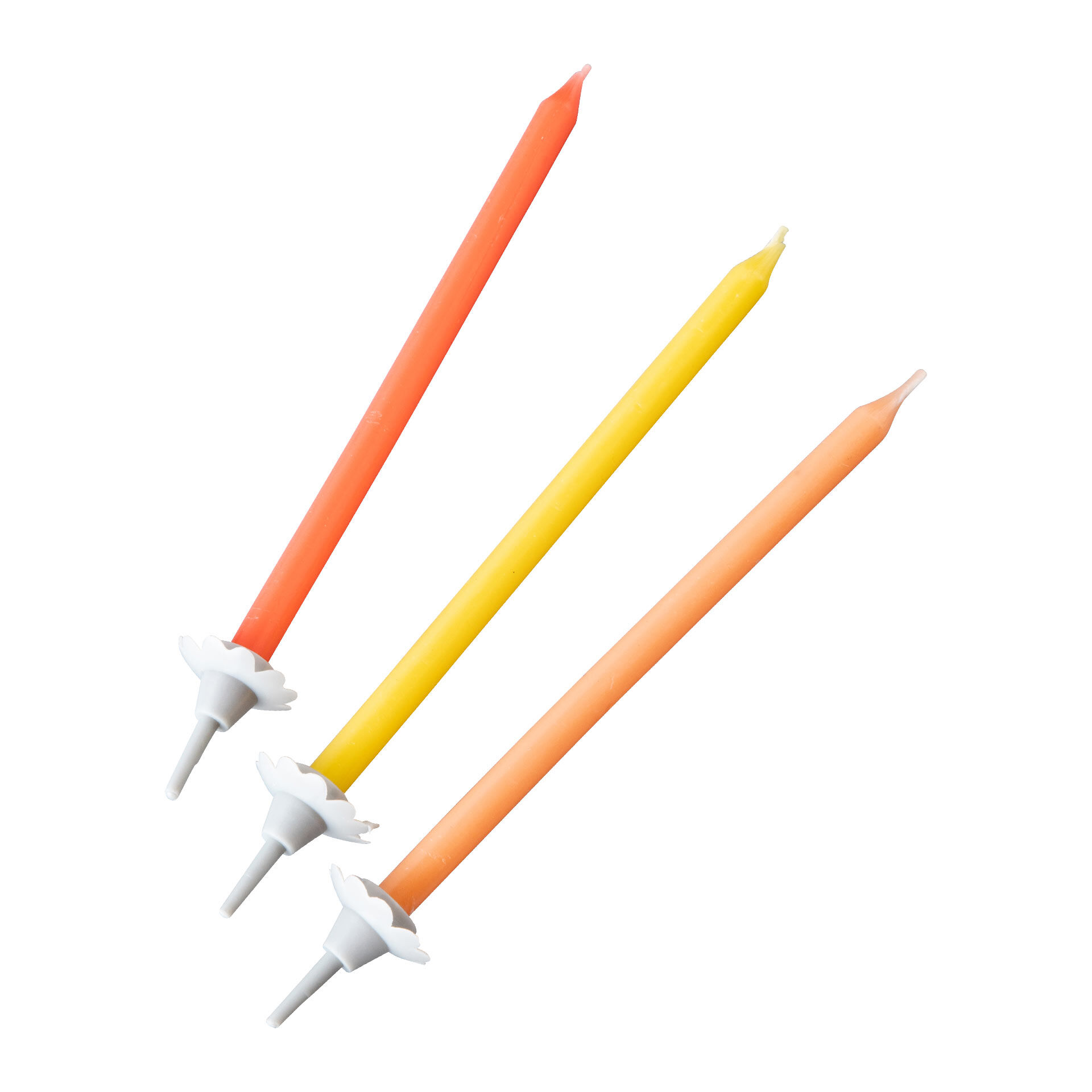 Kerzen inkl. Halter, 10,5 cm, 12Stk