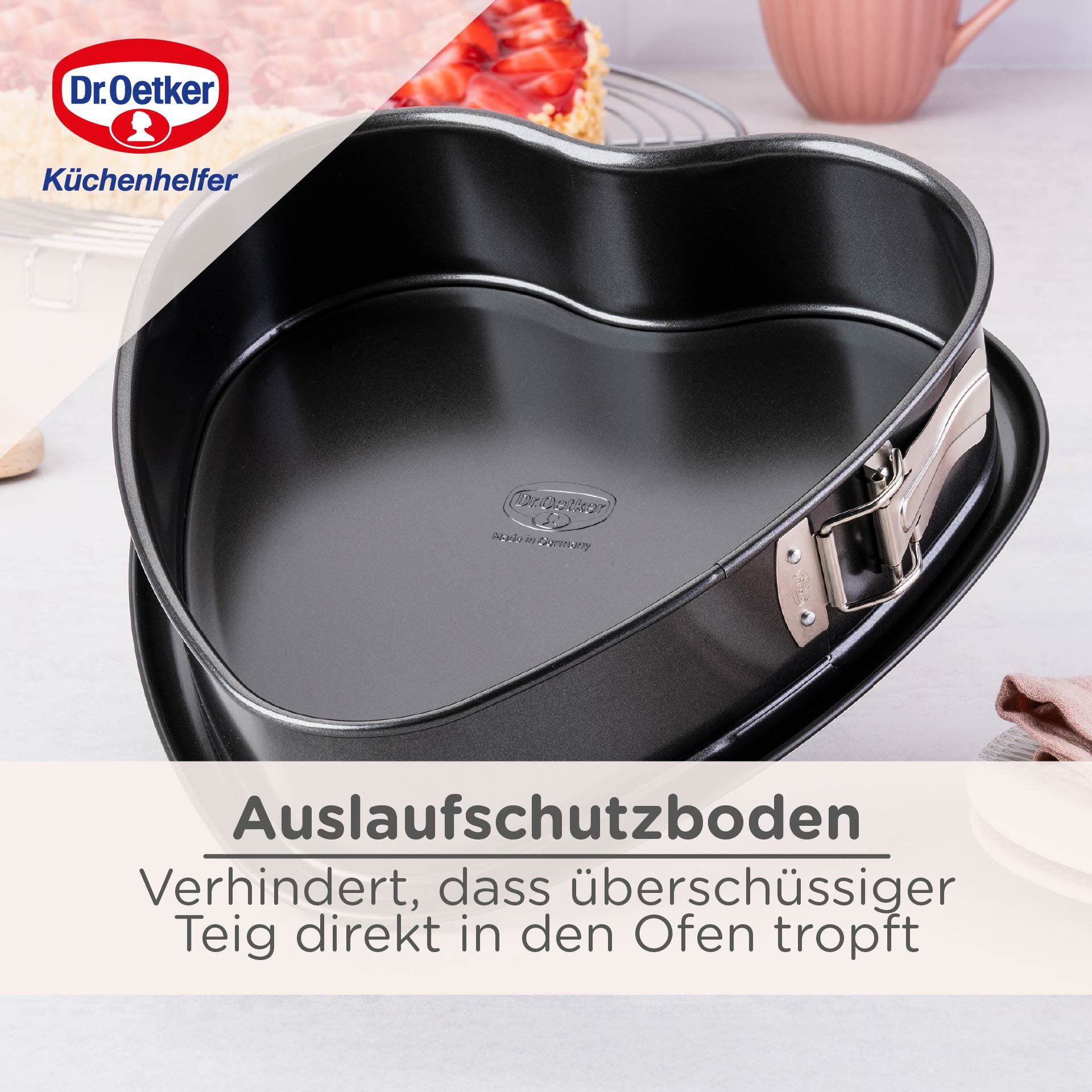 Springform Herz mit Auslaufschutz Classic, 28x27cm