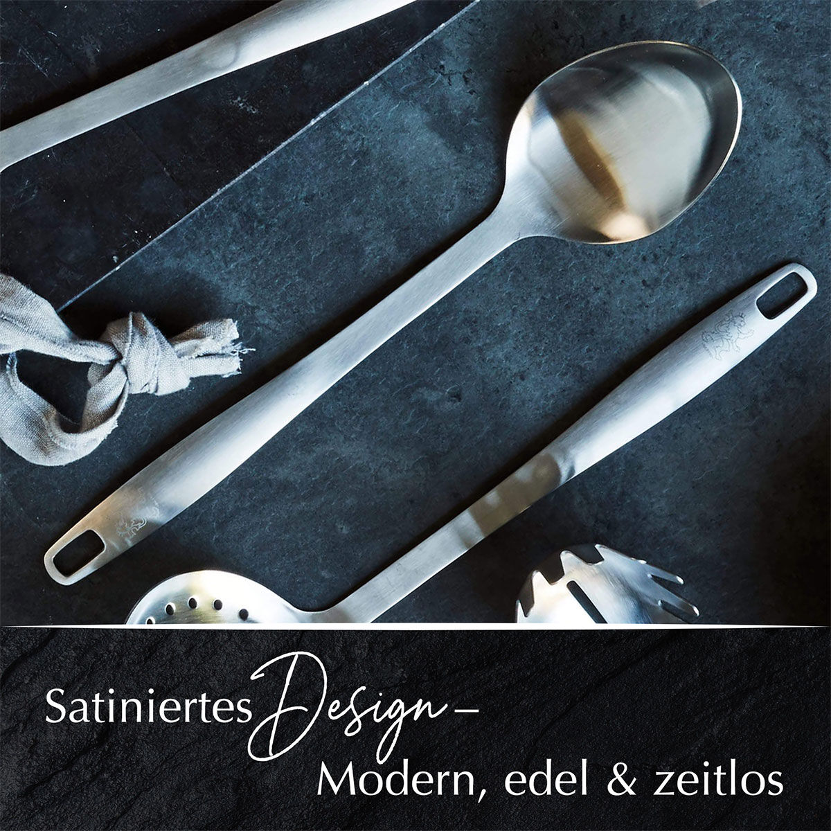 Servierlöffel Satin, 31,5cm, Edelstahl