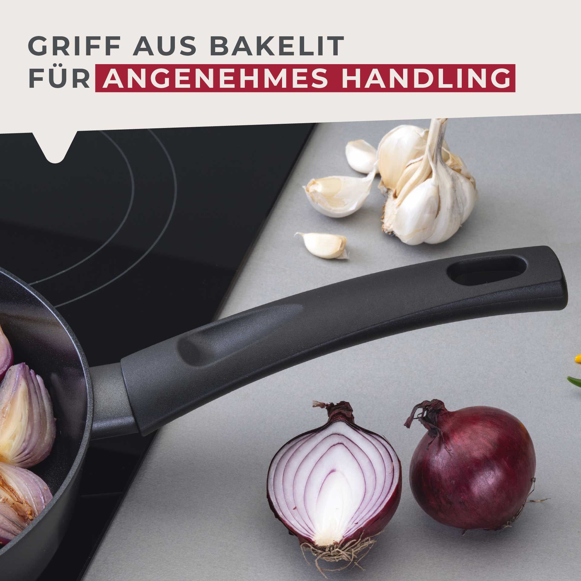 Bratpfannen-Set "Highrise", Keramik, antihaft, Ø20/24/28cm, 3-tlg.