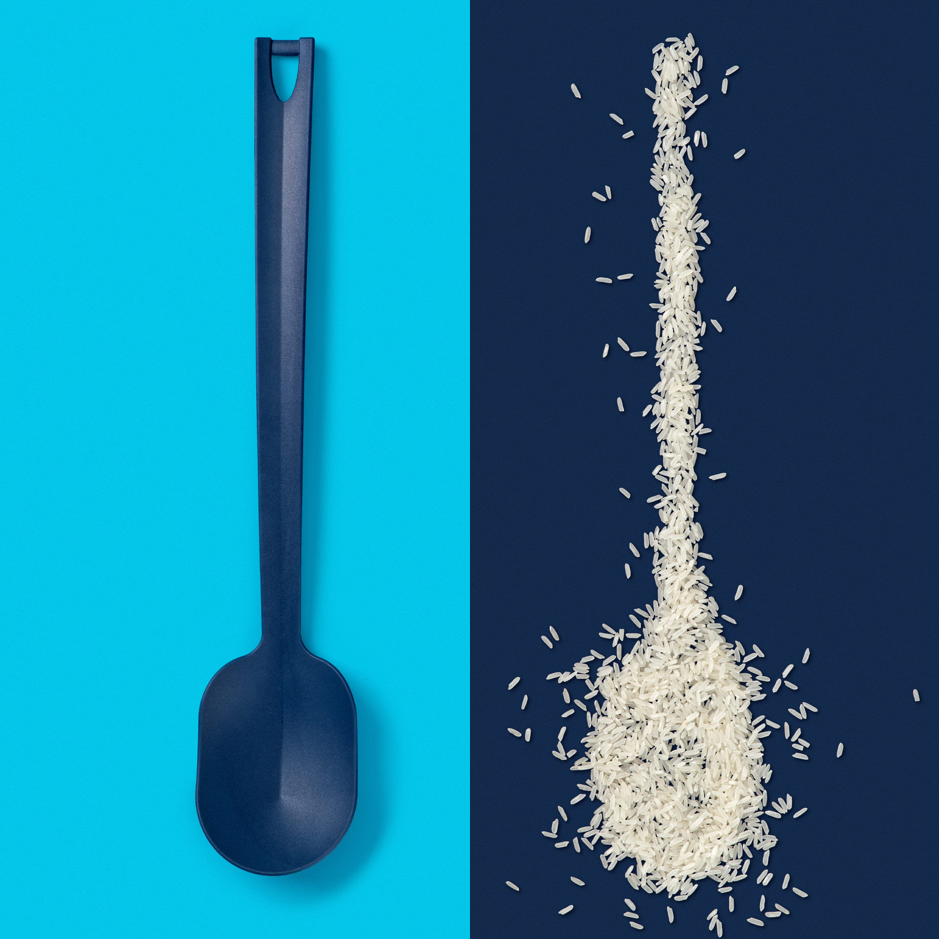 Servierlöffel, blau