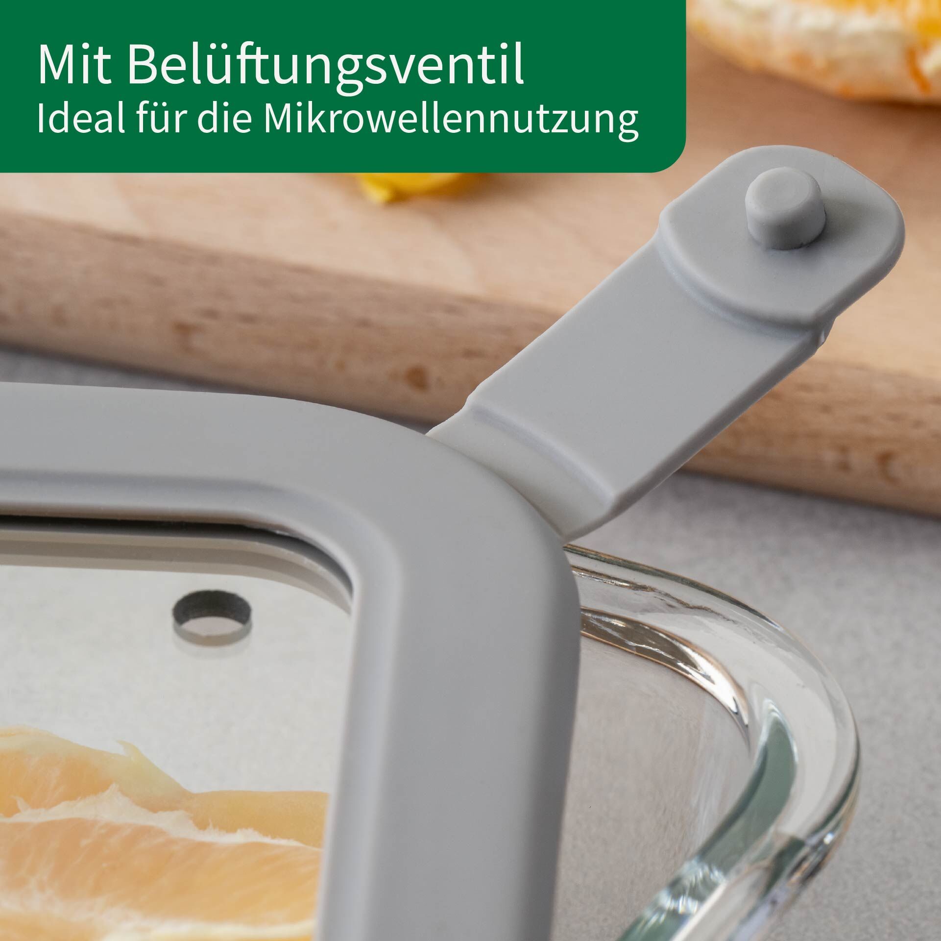 Vorratsdose Glas, eckig, 370ml