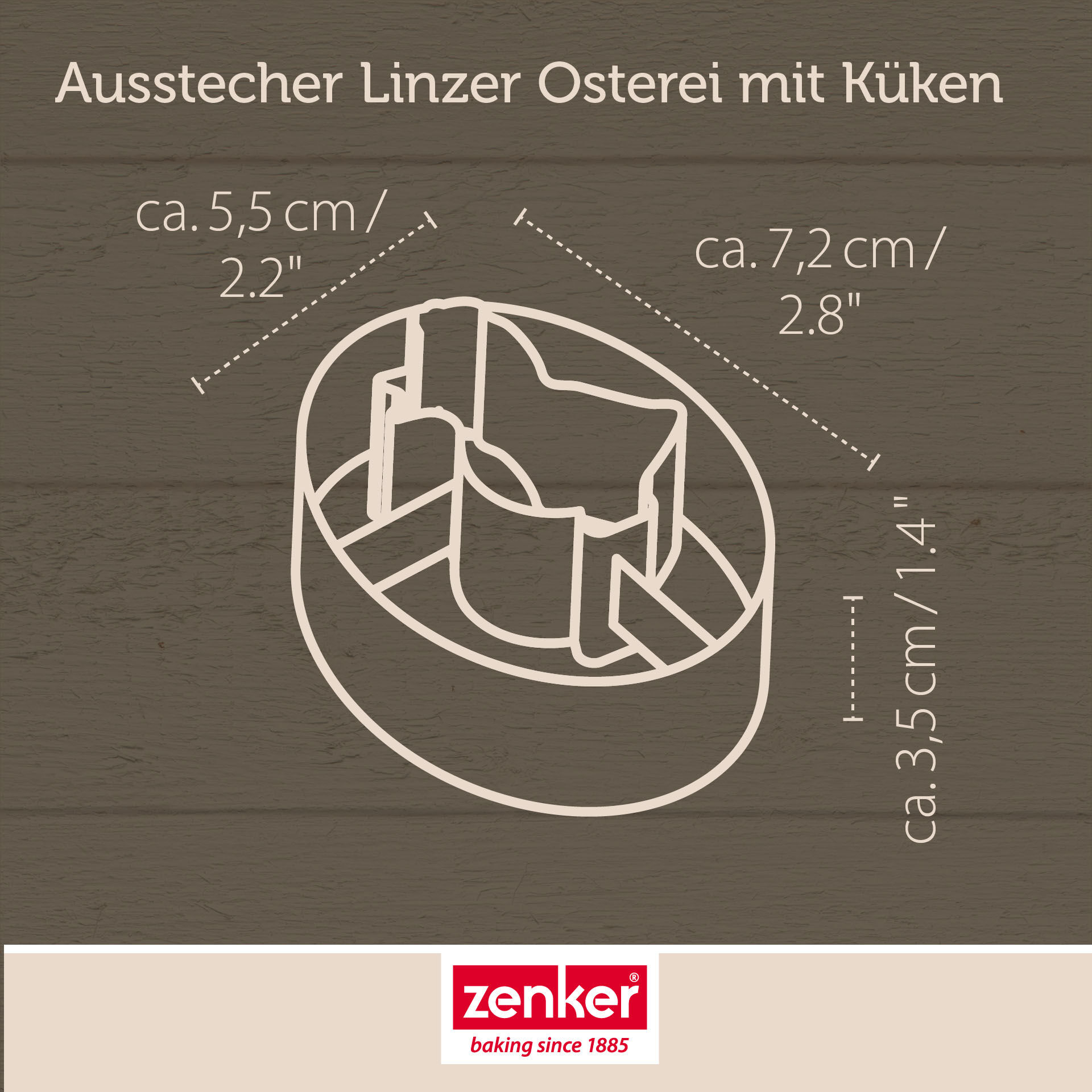Ausstecher Linzer Osterei mit Küken