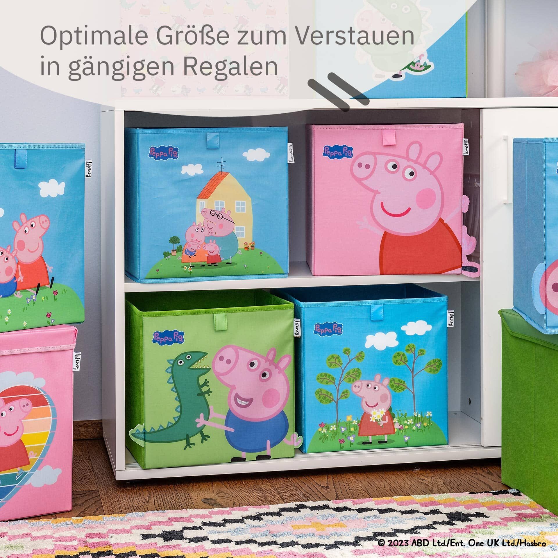 Aufbewahrungsbox Peppa Pig Blumenwiese, 30x30x30cm