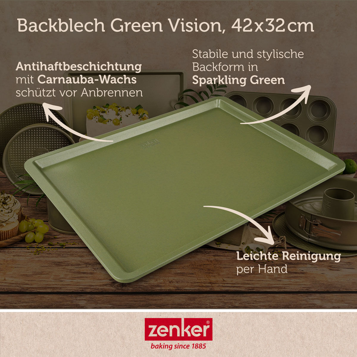 Backblech Green Vision, 42x32cm