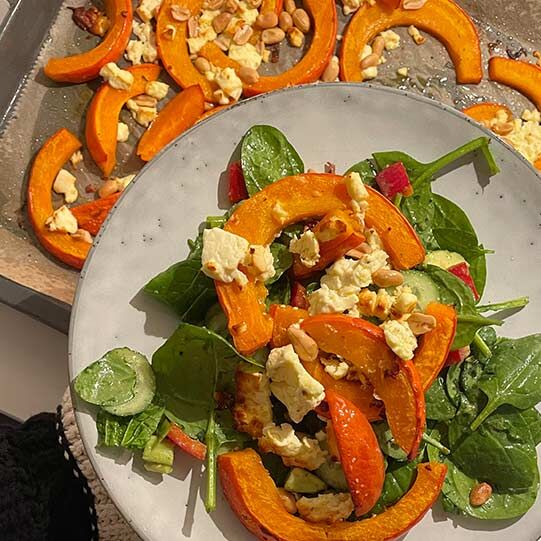 Gebackener Kürbis mit Feta