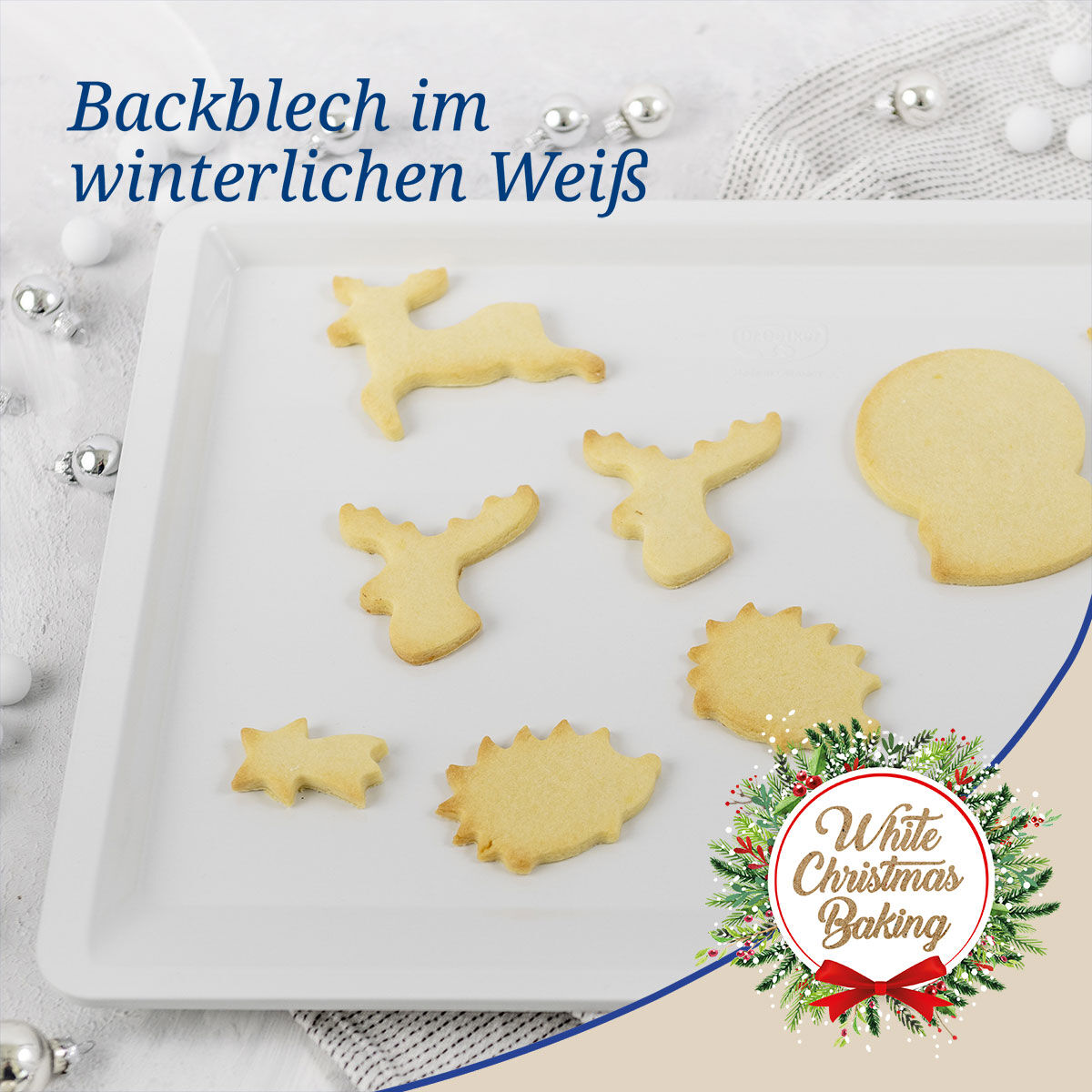 Back- und Plätzchenblech White Christmas Baking