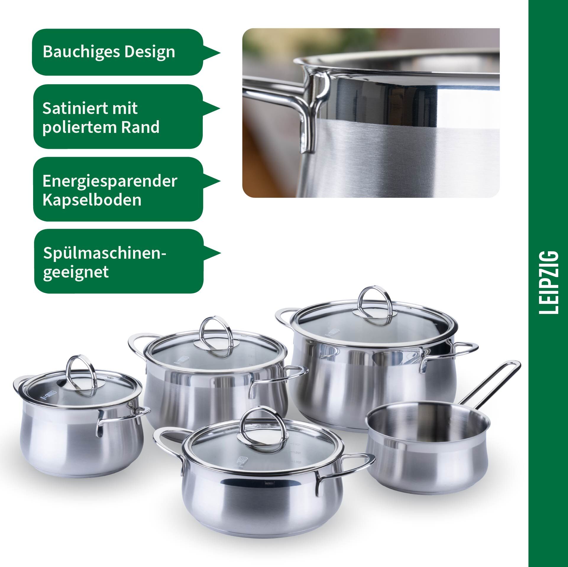 Topfset Leipzig, 9-teilig