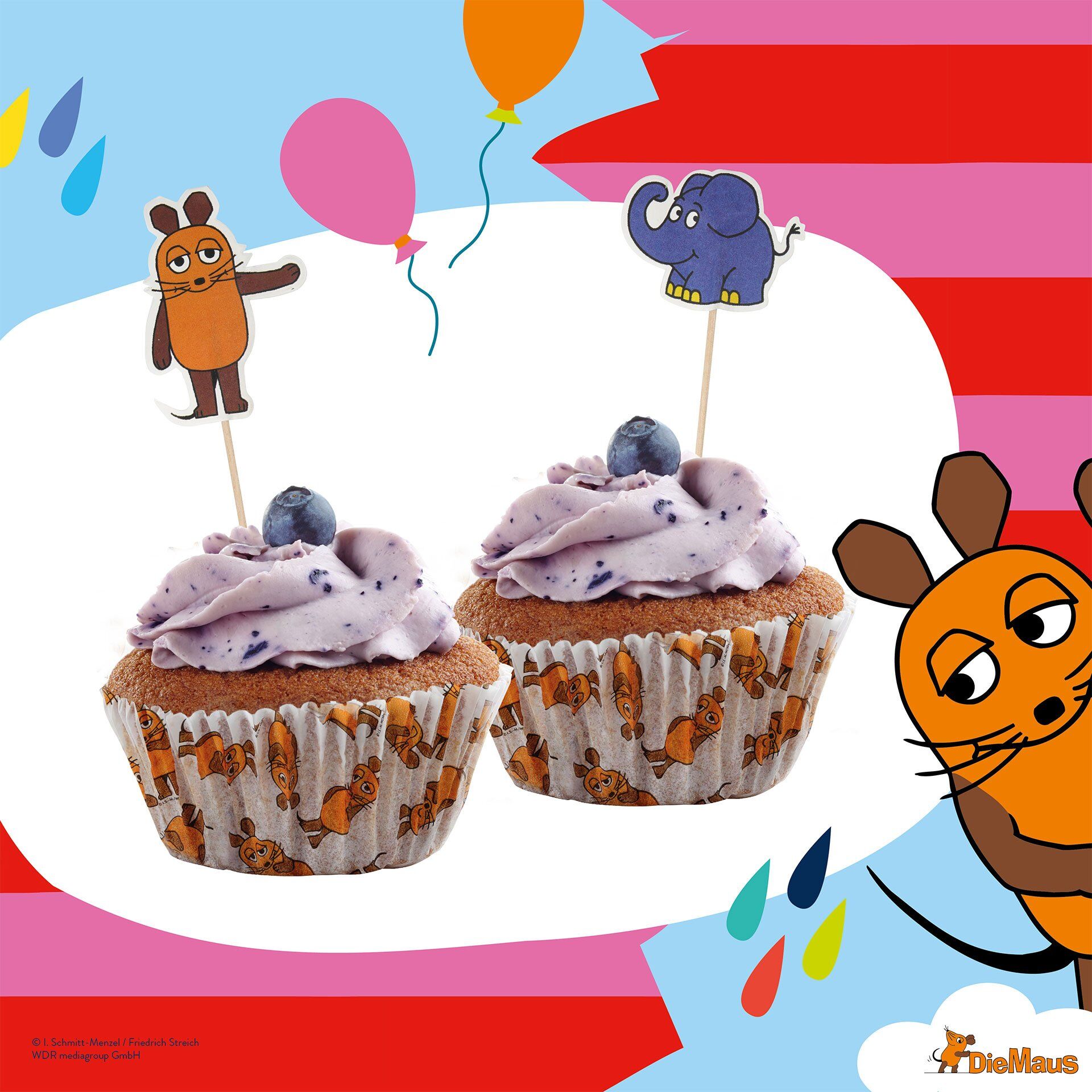 Party-Picker "DieMaus und Elefant", 24 Stk Party-Picker "DieMaus und Elefant", 24 Stk