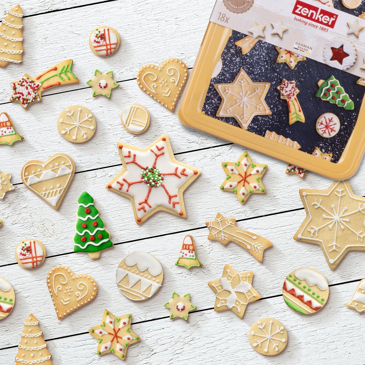 Ausstecher Box Weihnachten, 18 Stk inkl. Box