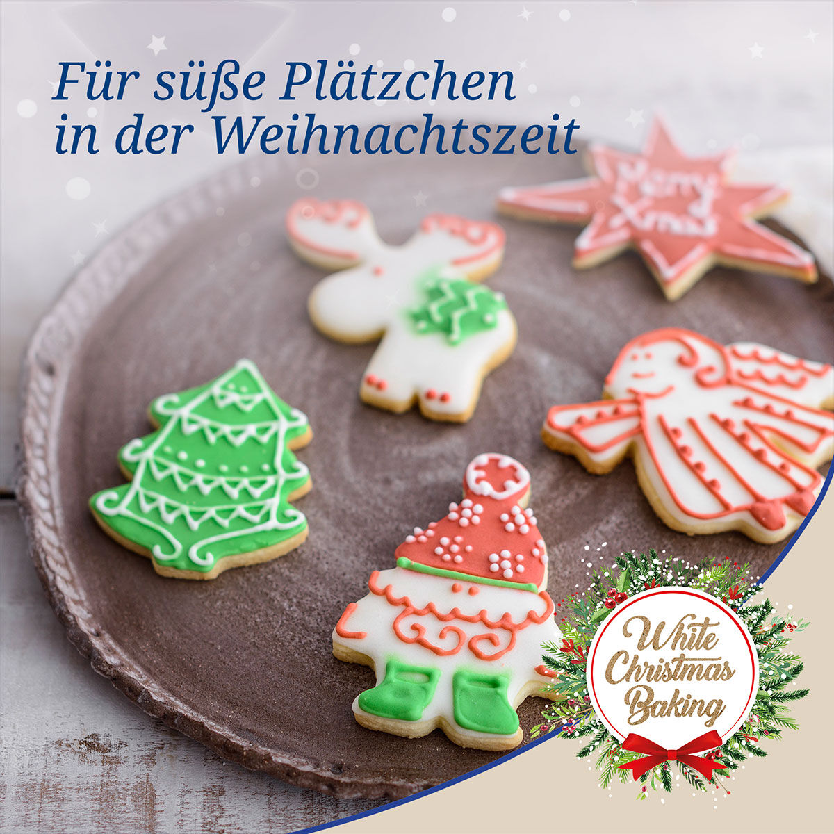 Ausstecher Weihnachten White Christmas Baking, 5-teilig