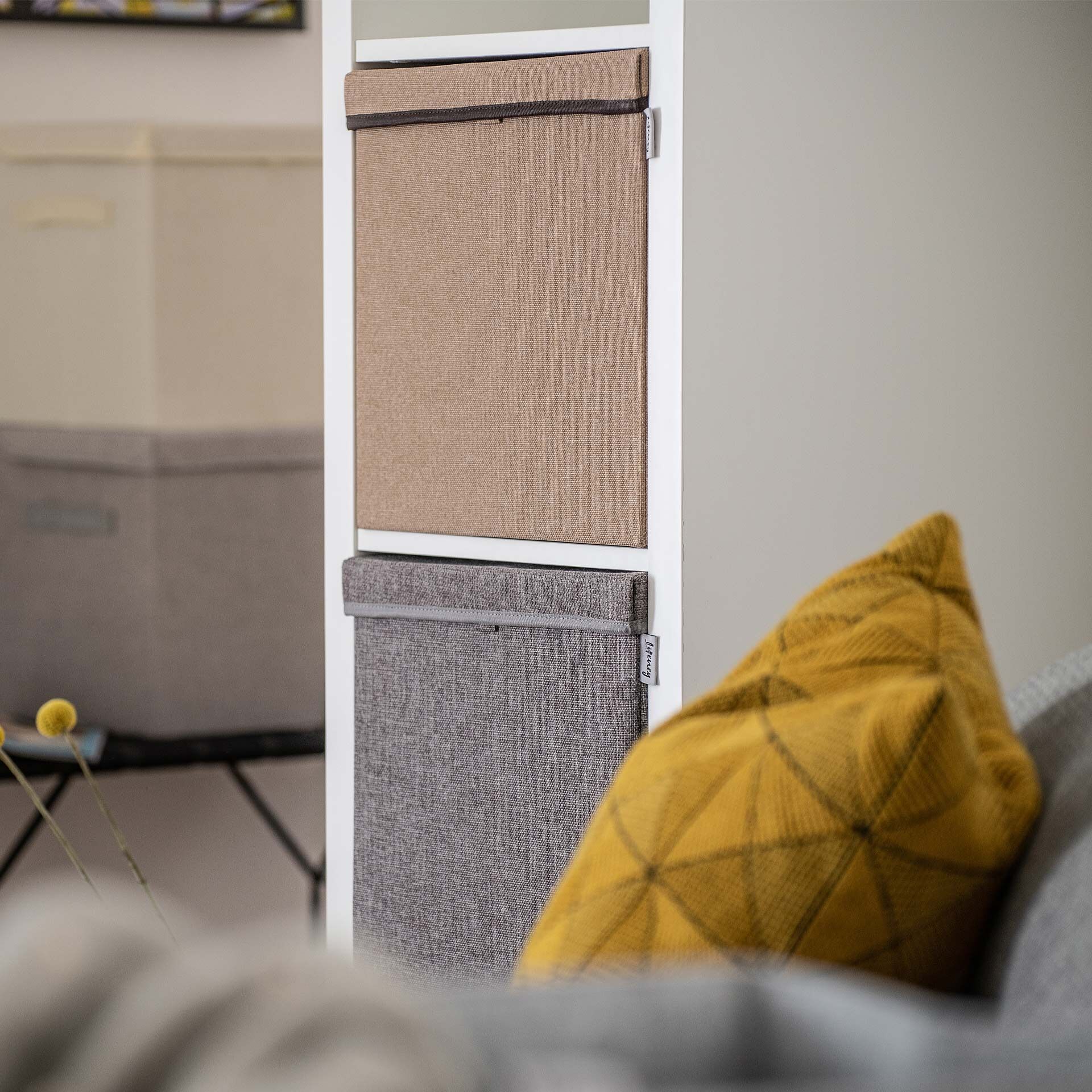 Aufbewahrungsbox mit Deckel, braun, 33x33x33cm