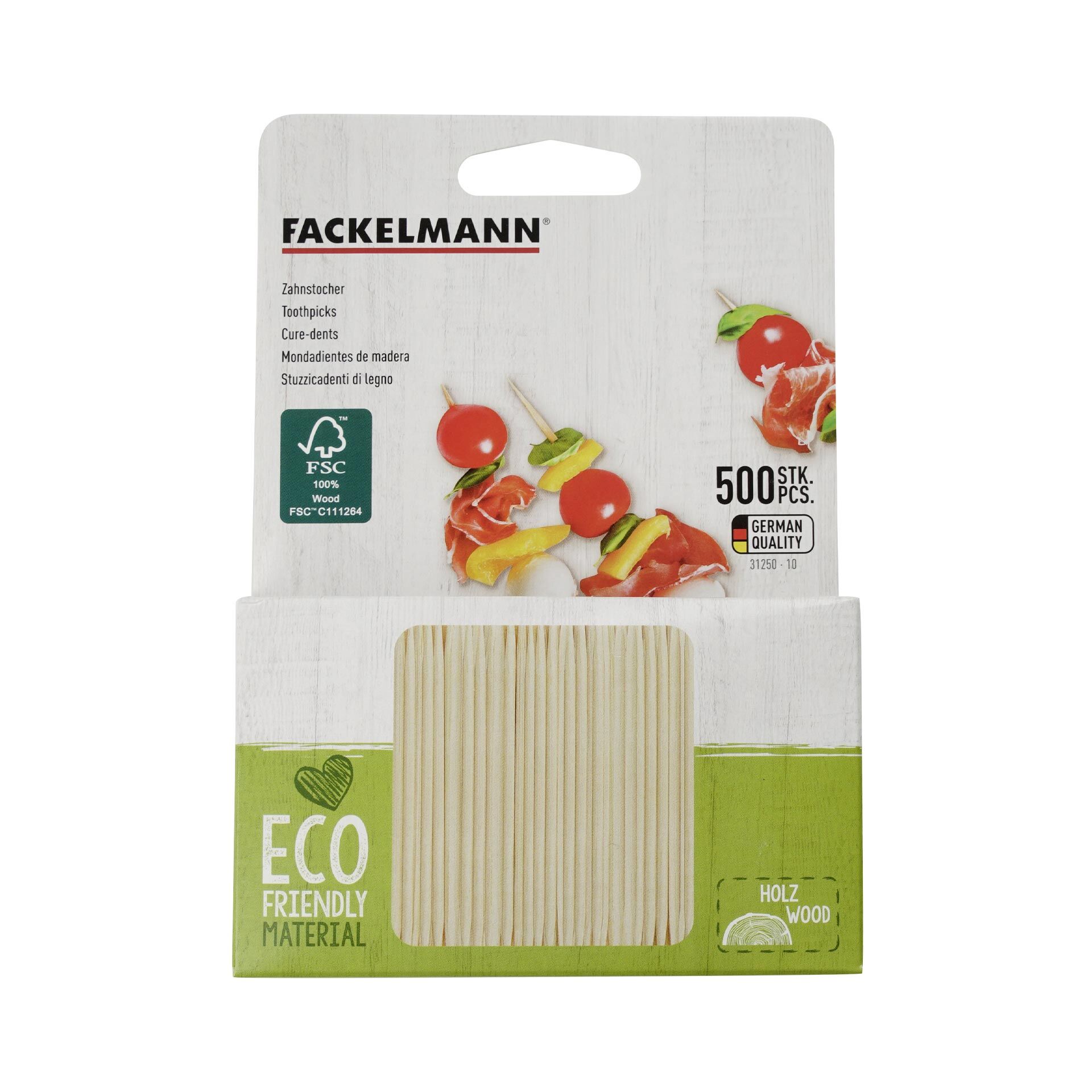 Zahnstocher Eco, 500 St., FSC™-zertifizierte Birke