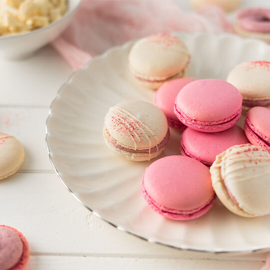 Himbeer-Macarons