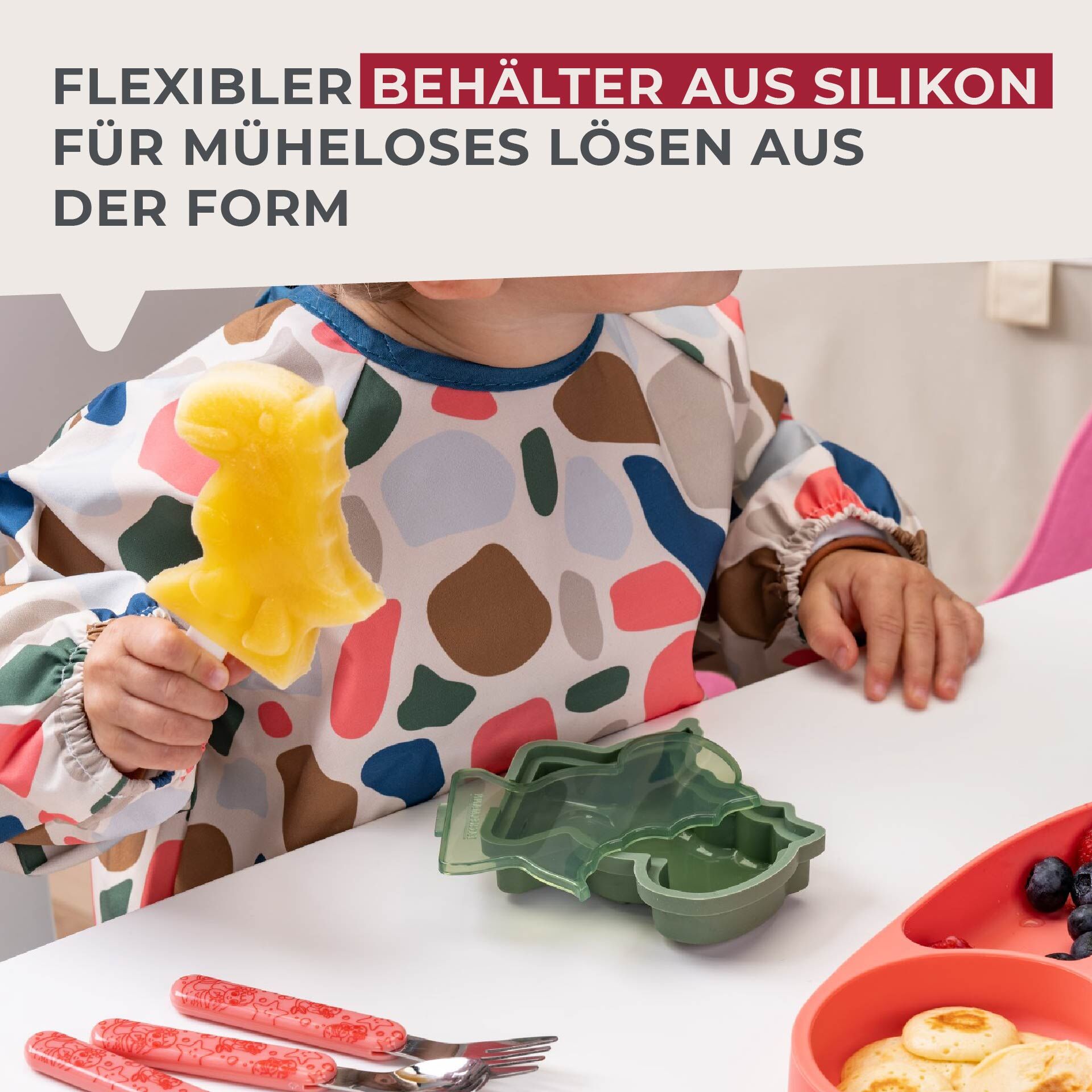 Eisform mit Stiel Dinosaurier