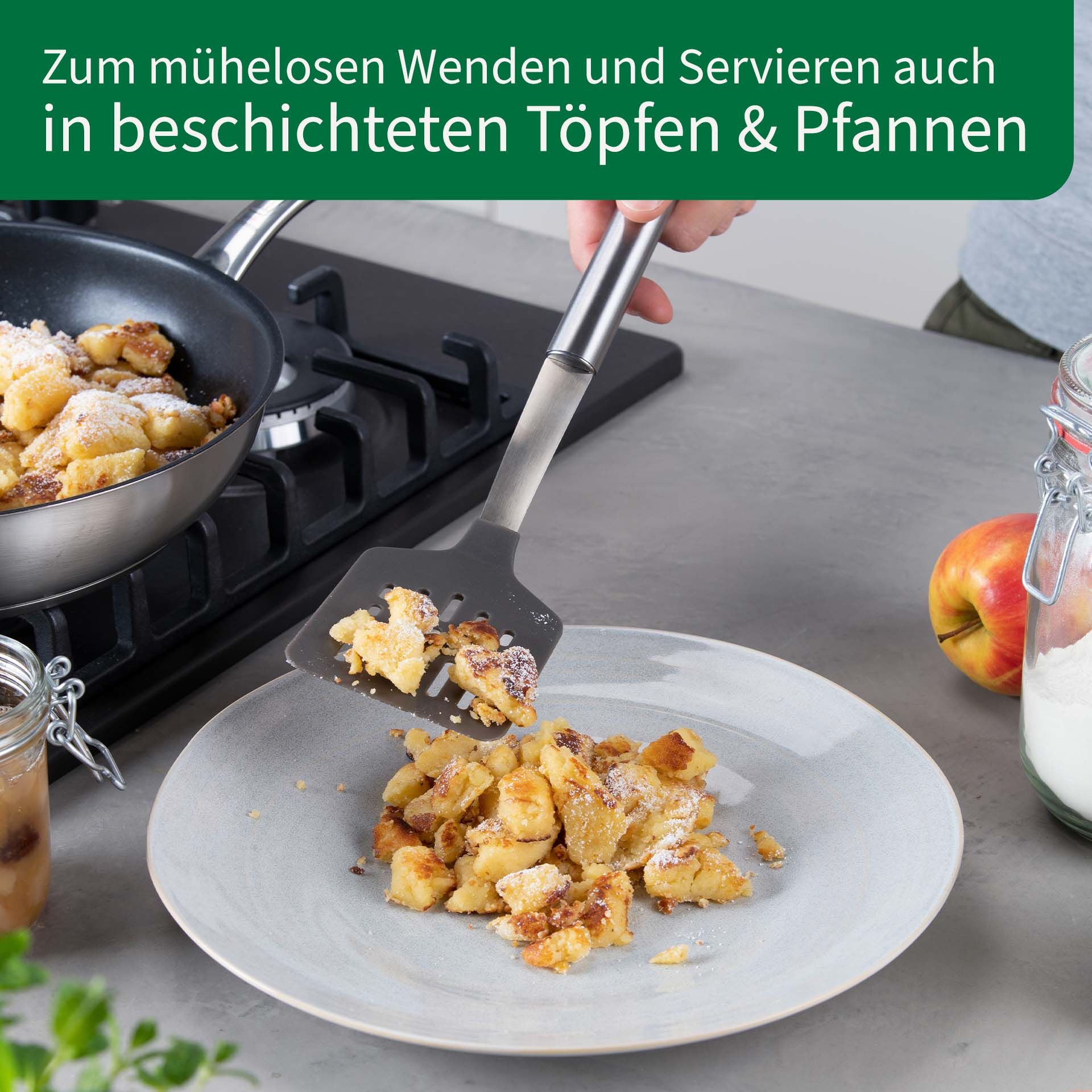 Pfannenwender mit Schlitzen München, 31cm