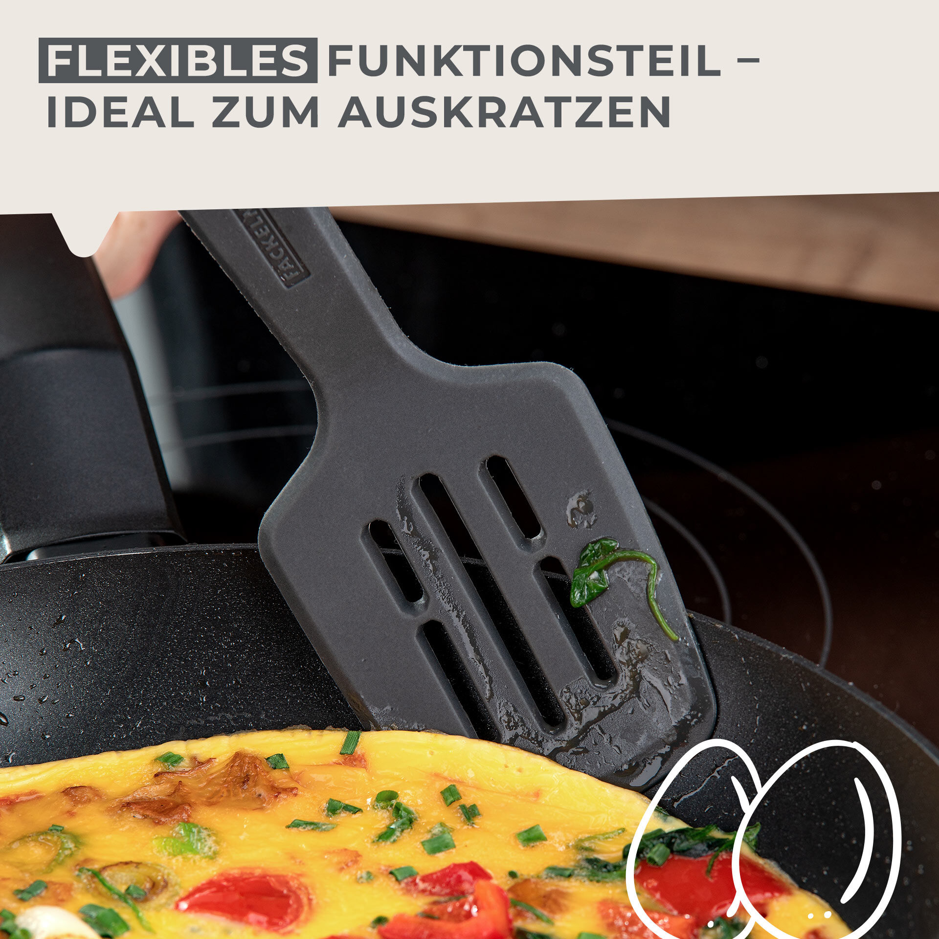 Pfannenwender mit Schlitzen Statement, Silikon