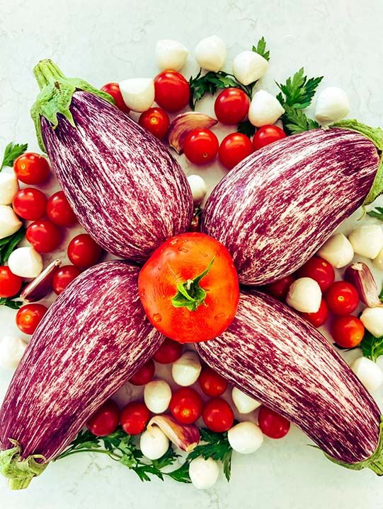 Auberginen mit Mozzarella